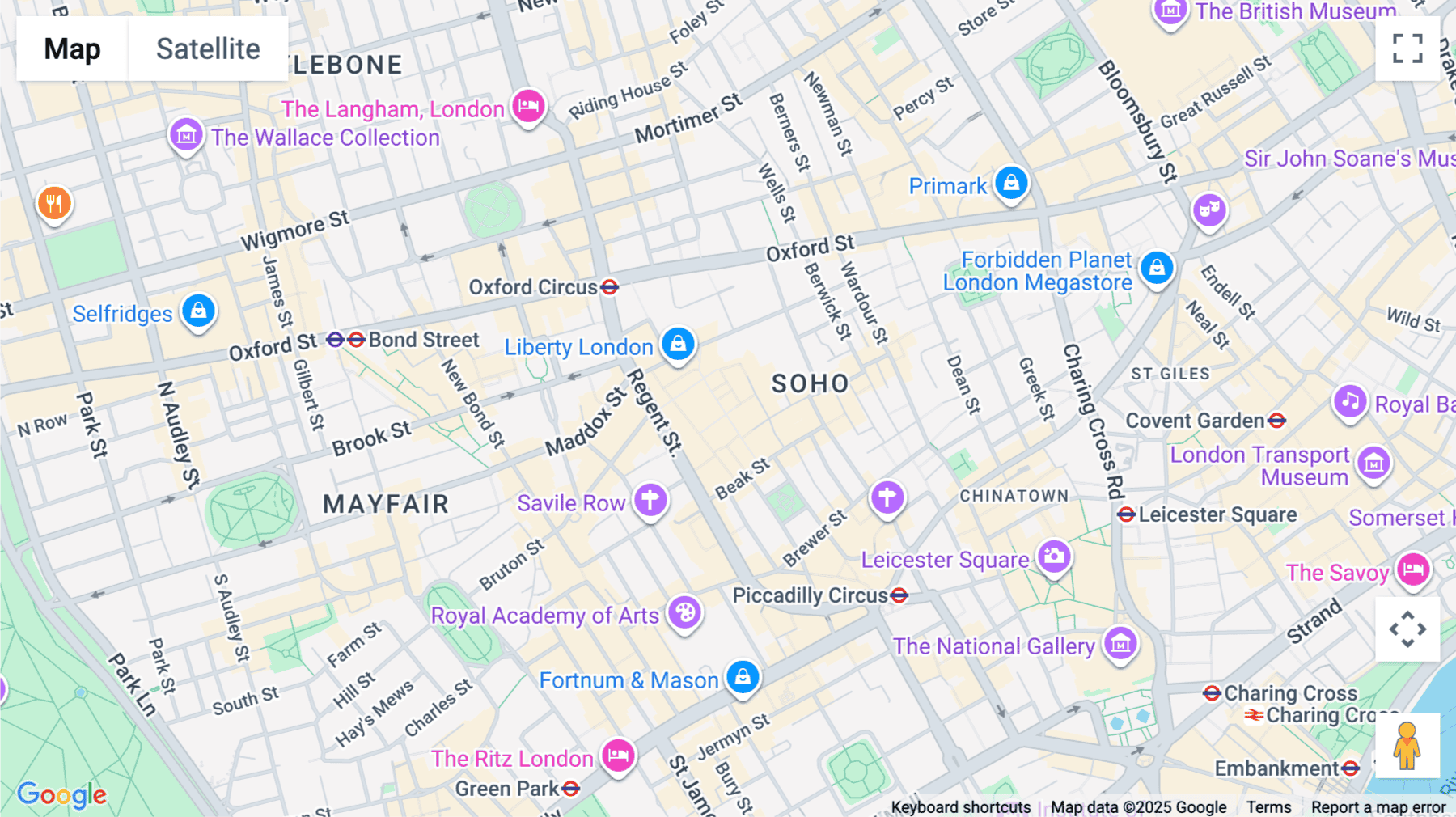 Click for interative map of 21 Carnaby Street, London