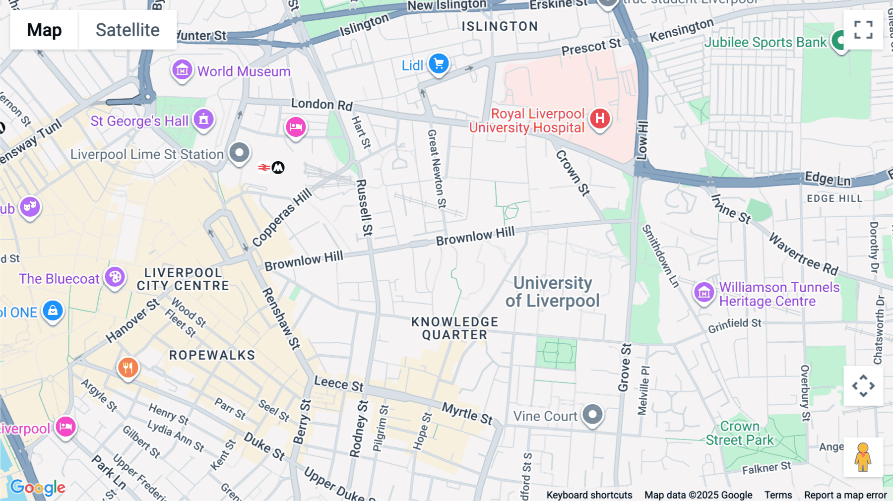 Click for interative map of 131, Mount Pleasant, Liverpool