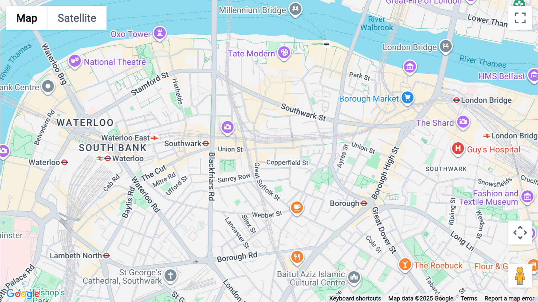 Click for interative map of 195-205, Union Street, London
