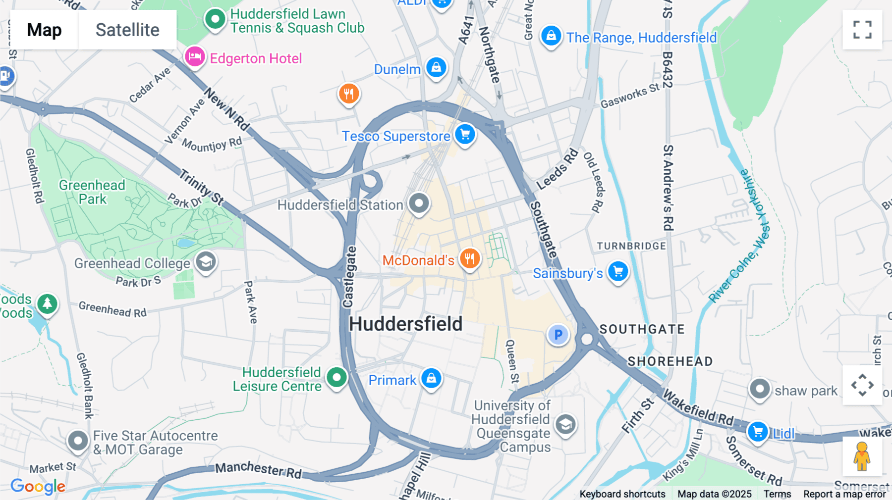 Click for interative map of 2 Saint Peter's Street, Huddersfield