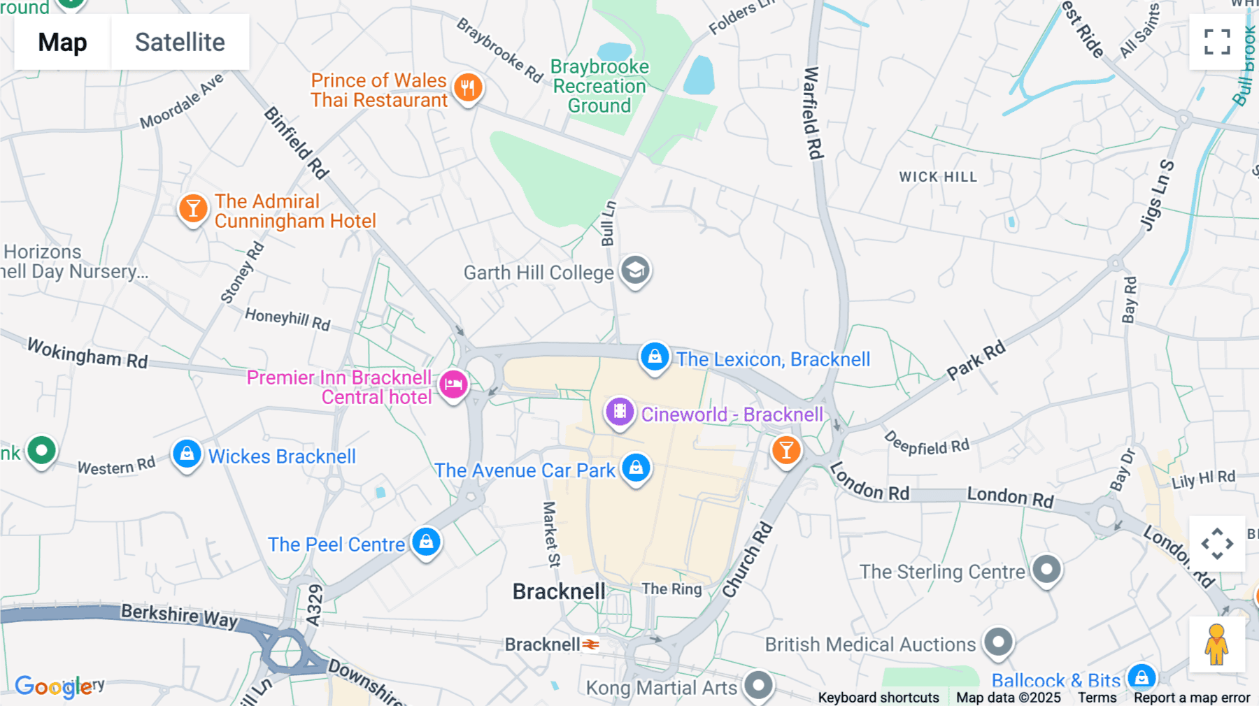 Click for interative map of Millennium Way, Bracknell
