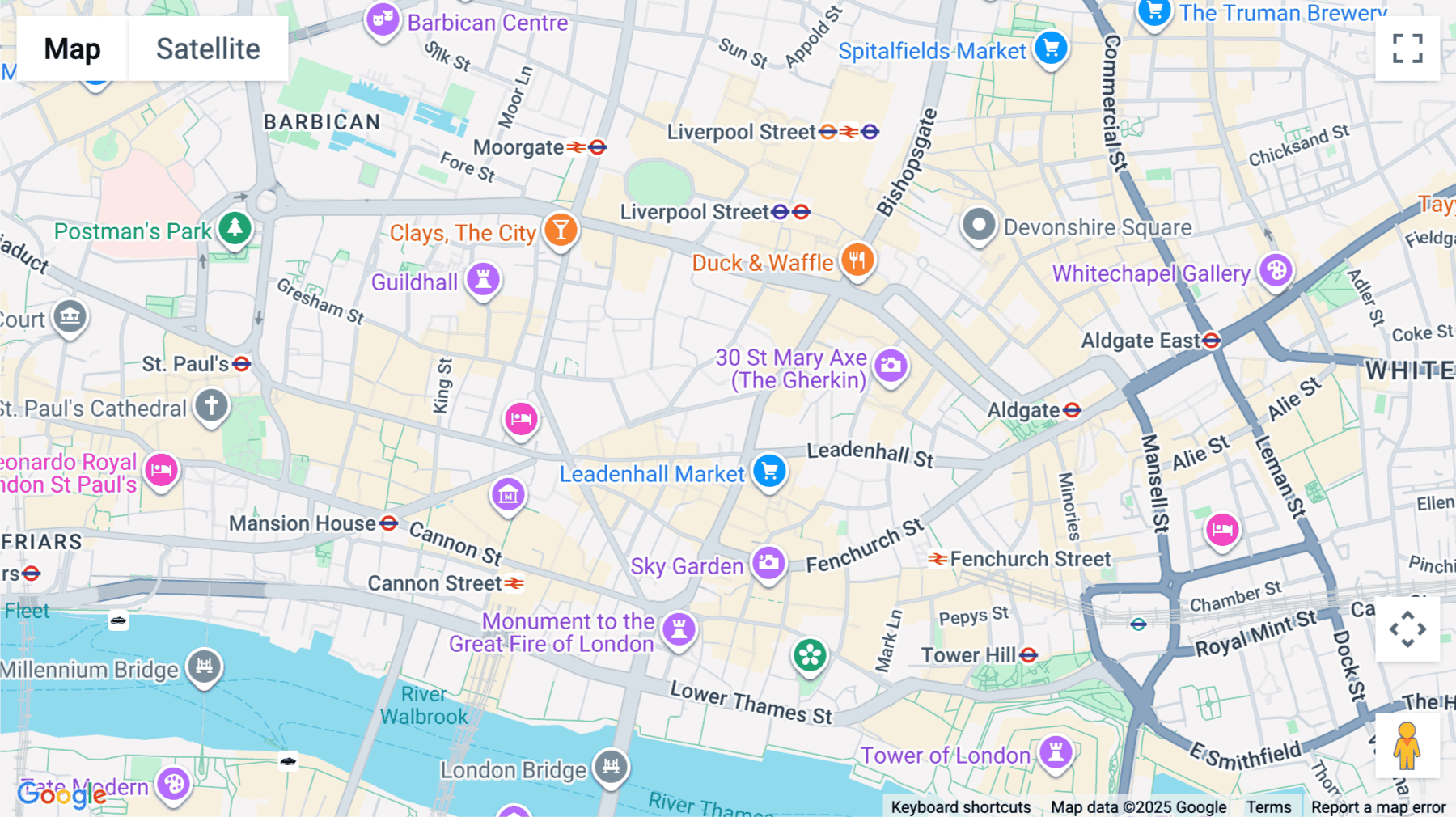 Click for interative map of 34, Threadneedle Street, City of London, London