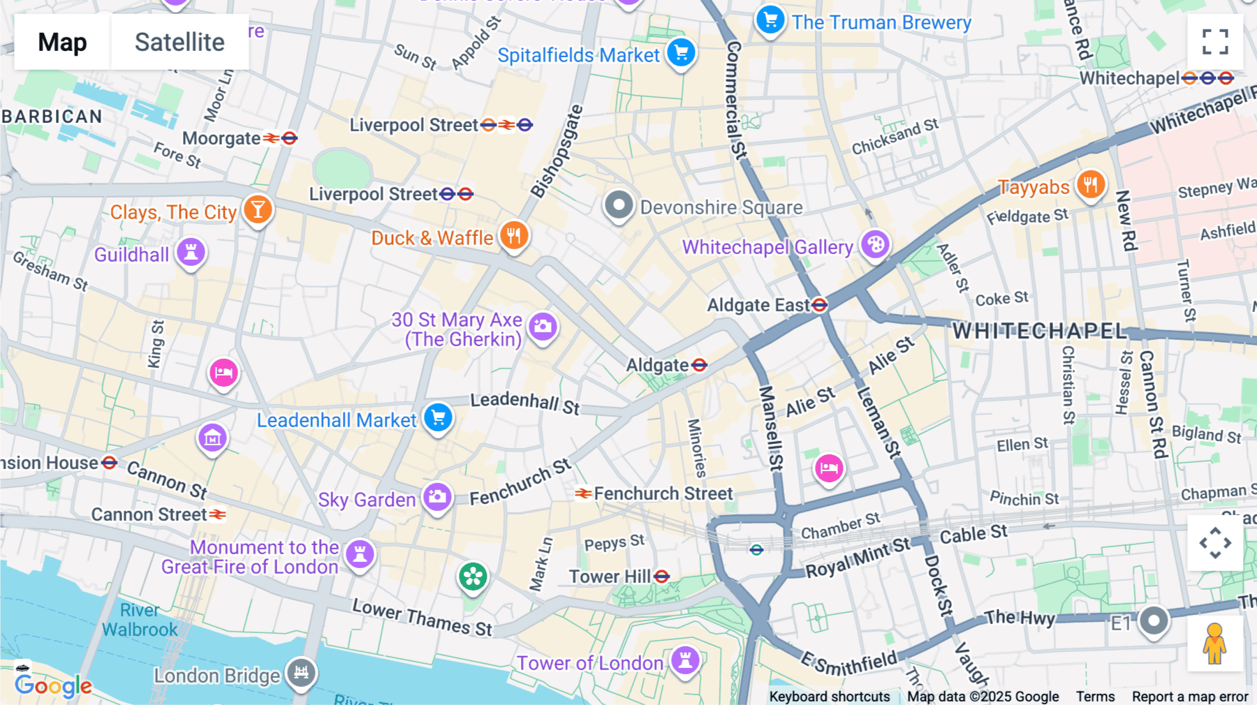 Click for interative map of 32-38, Dukes Place, City of London, London