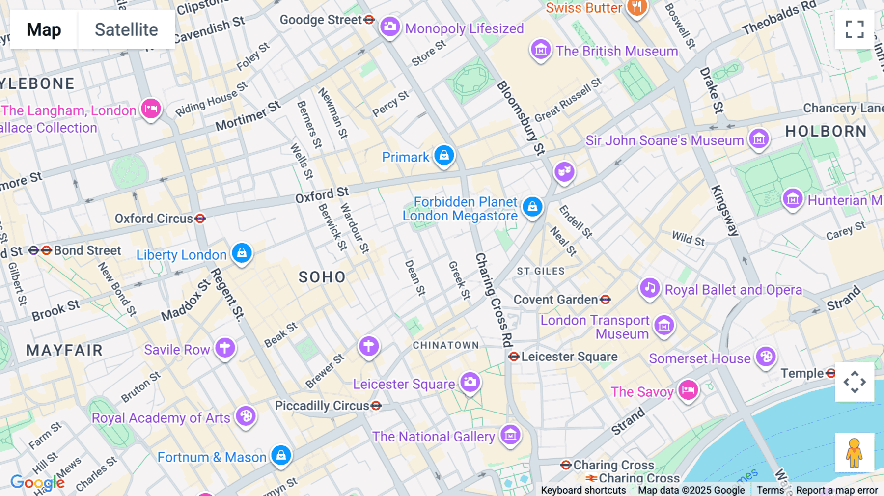 Click for interative map of 56, Greek Street, London