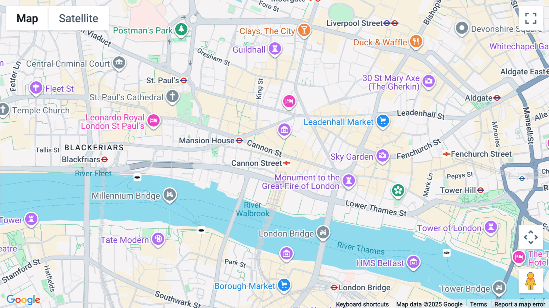 Click for interative map of 72, Cannon Street, City of London, London