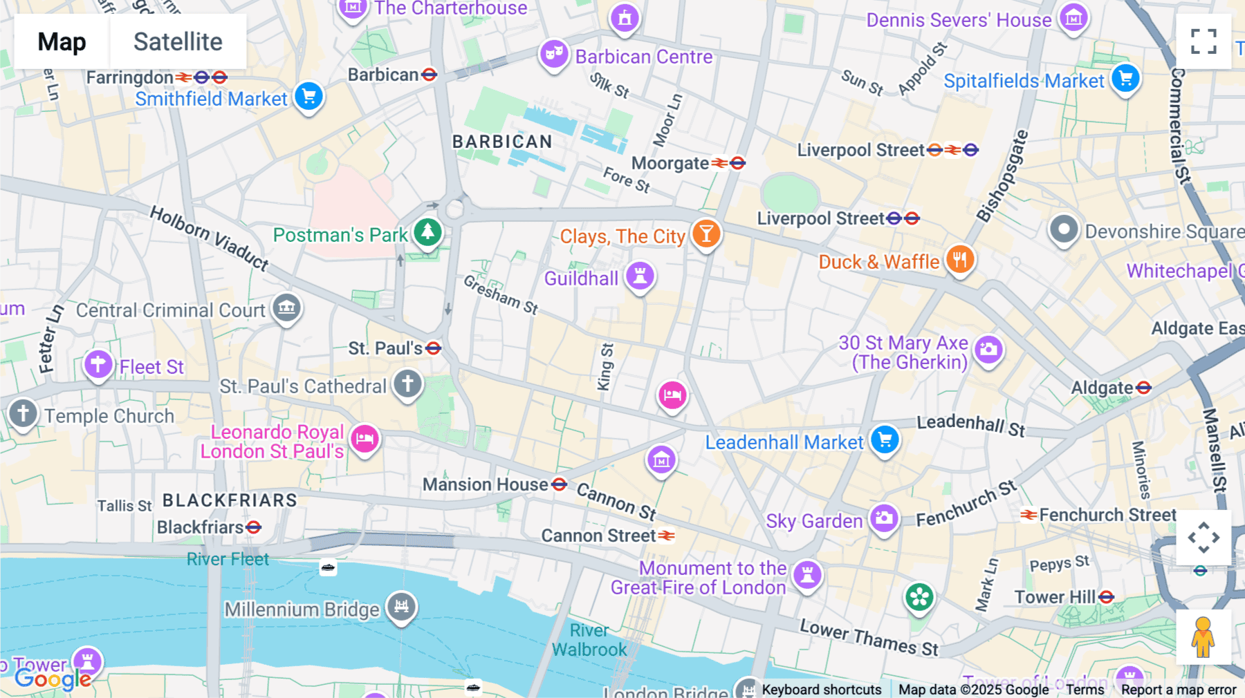 Click for interative map of 48, Gresham Street, City of London, London