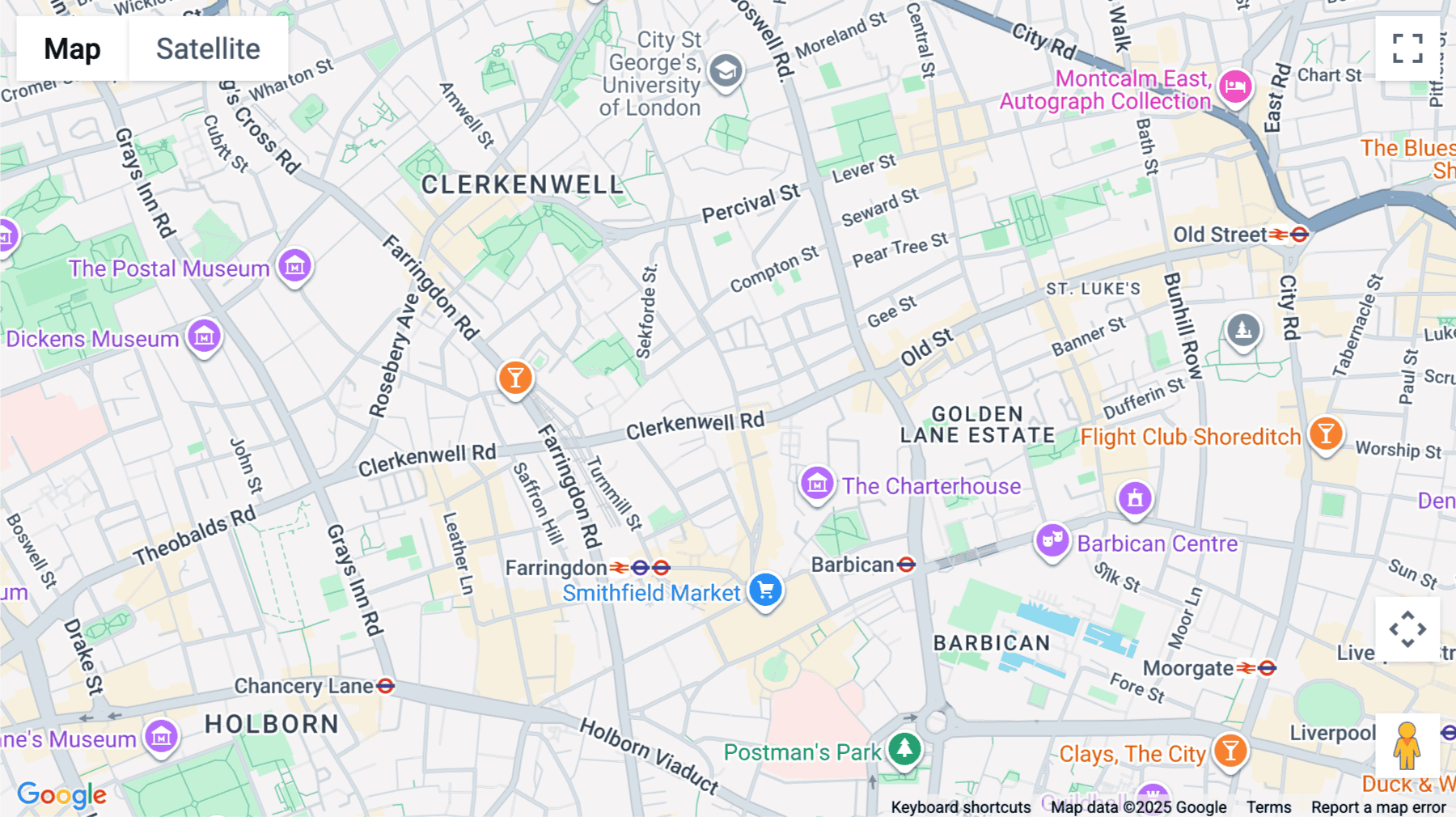 Click for interative map of 80, Clerkenwell Road, London