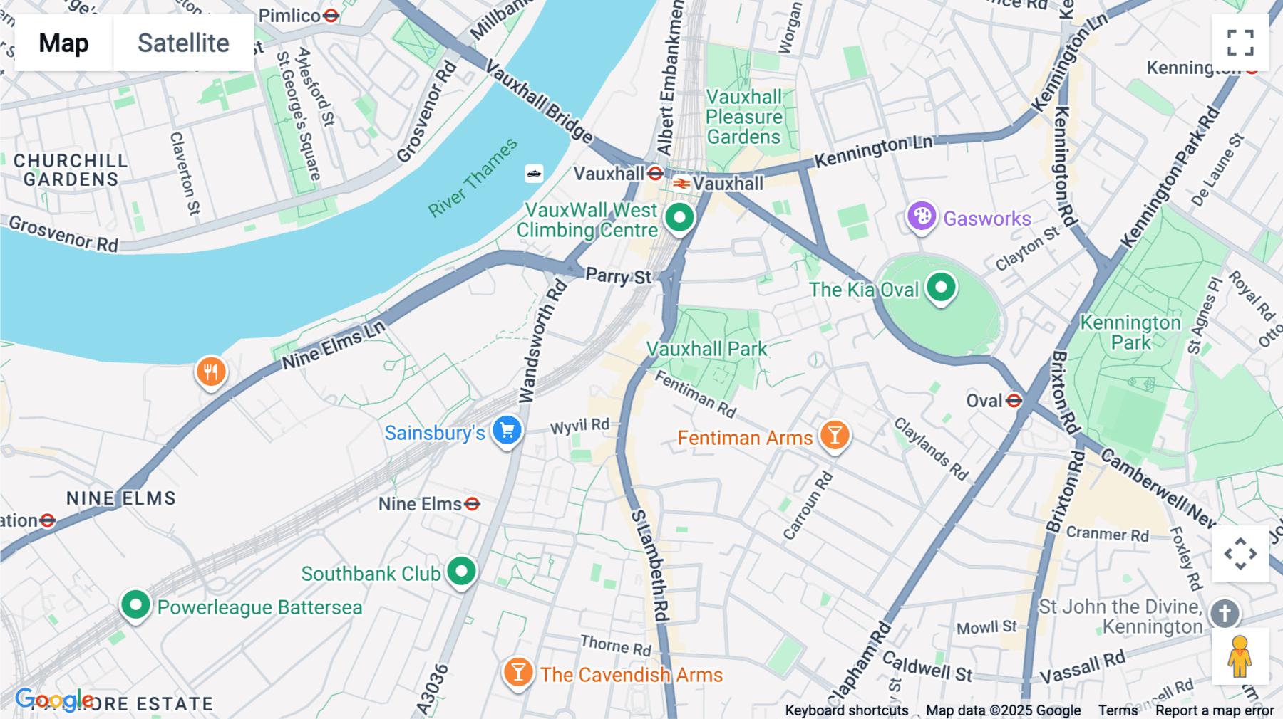 Click for interative map of 70 South Lambeth Road, London