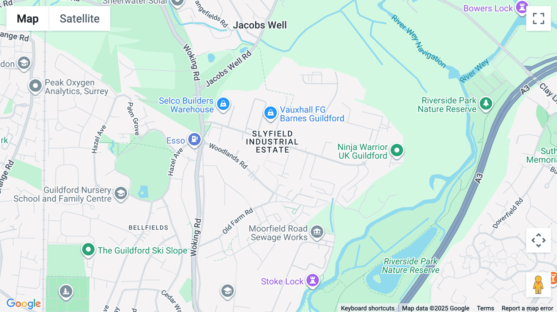 Click for interative map of Unit 6, Moorfield Road, Guildford