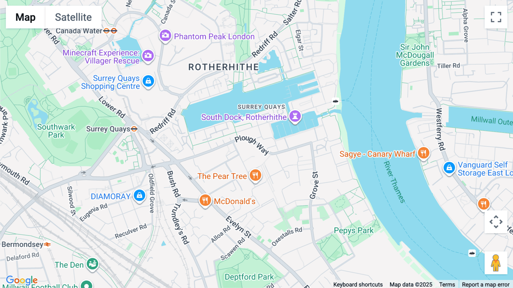 Click for interative map of Plough Way, Cadmus Court, Southwark, London