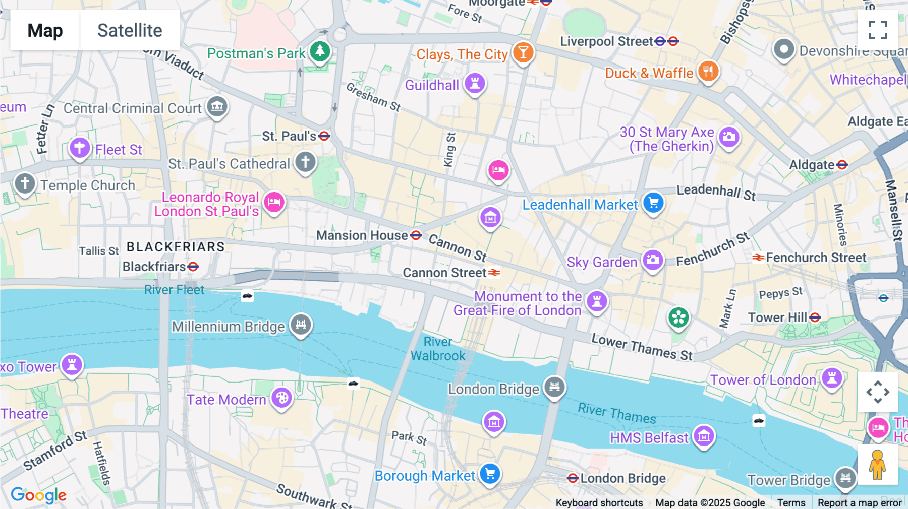 Click for interative map of 62-64, Cannon Street, City of London, London