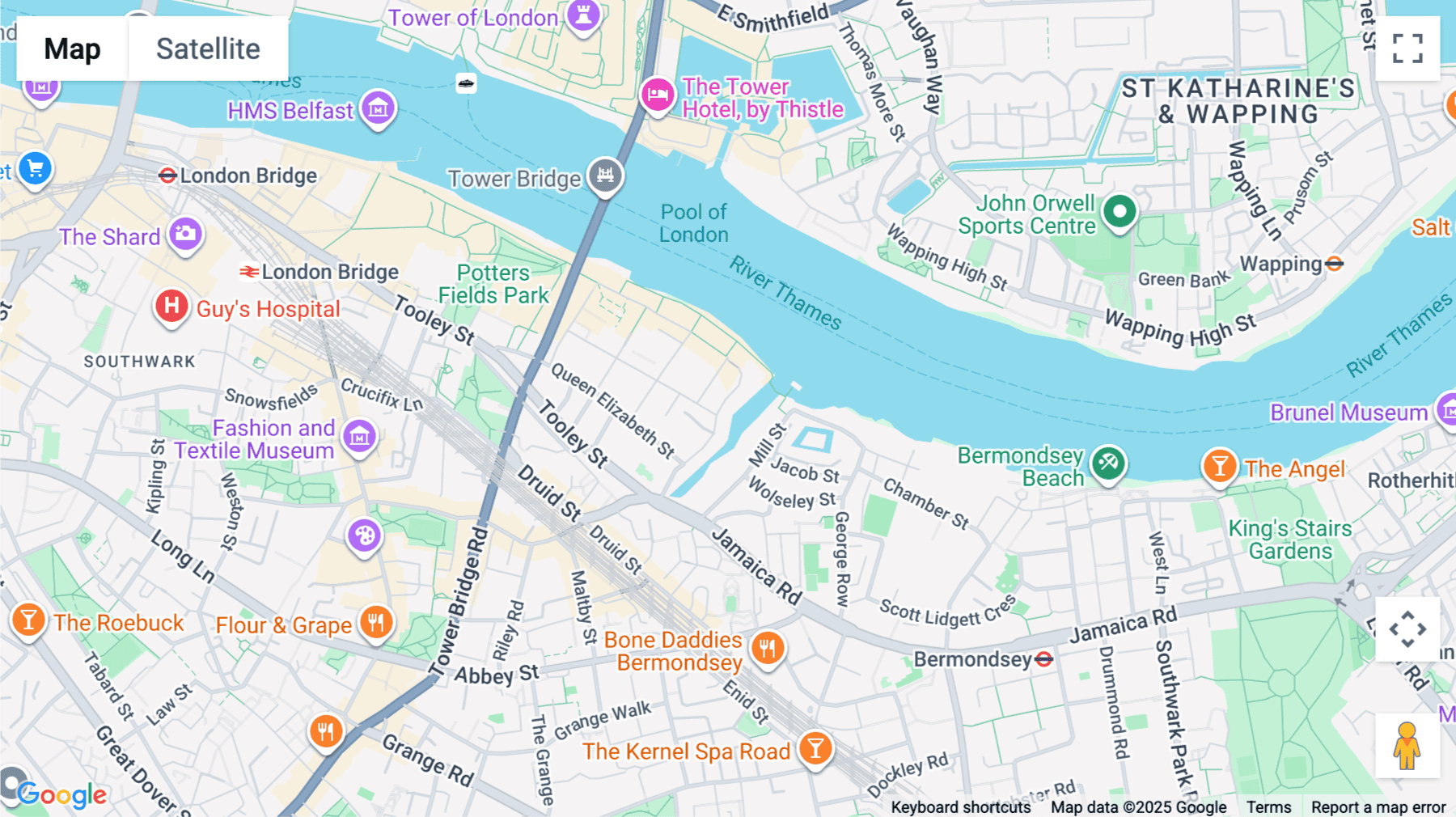 Click for interative map of 22, Shad Thames, London