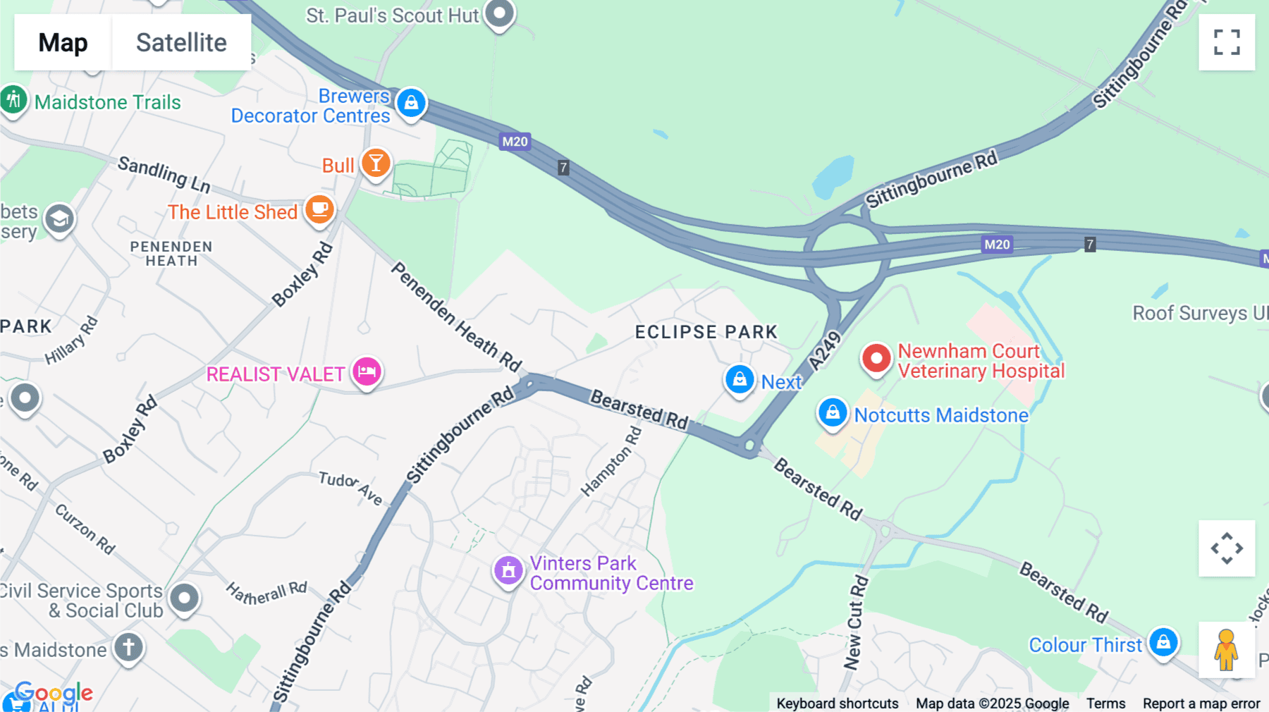 Click for interative map of Horizon House, Sittingbourne Road, Maidstone