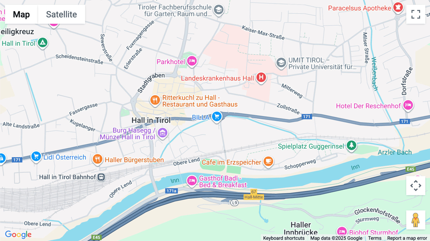 Click for interative map of Brockenweg 2, Hall in Tirol