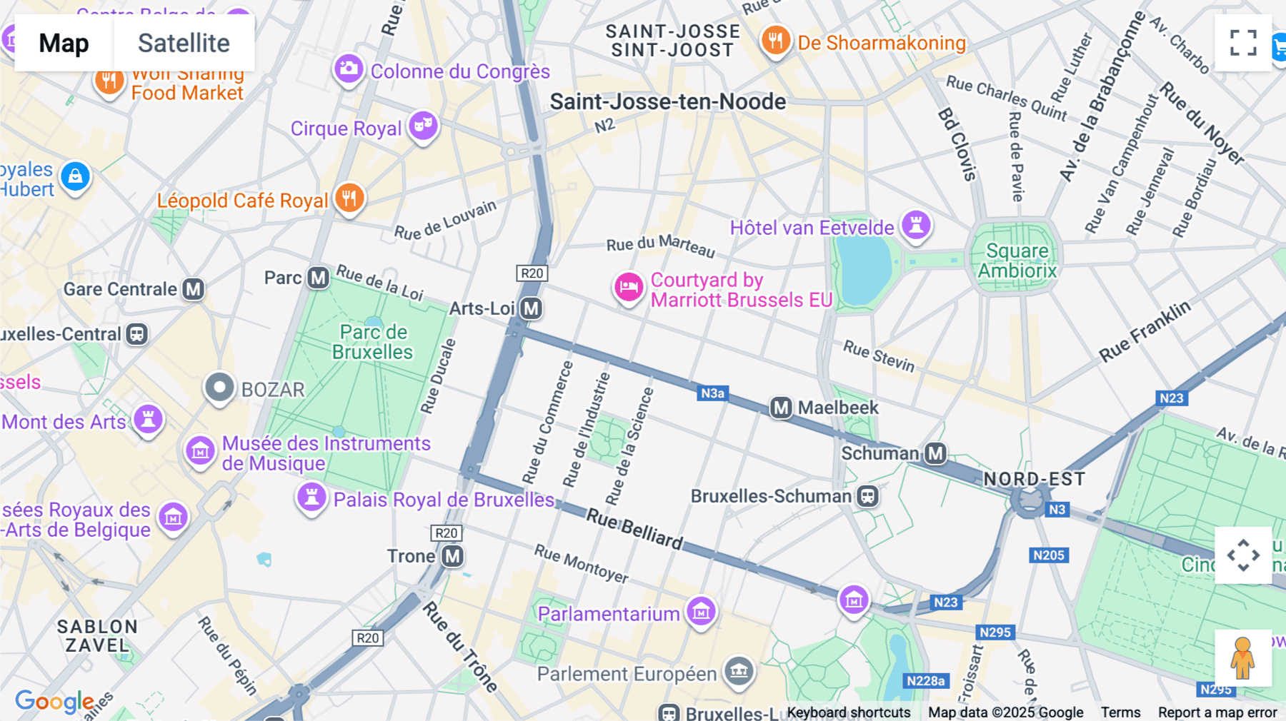 Click for interative map of Rue De La Loi 62, Étages 0, 1, 2, 3, Brussels