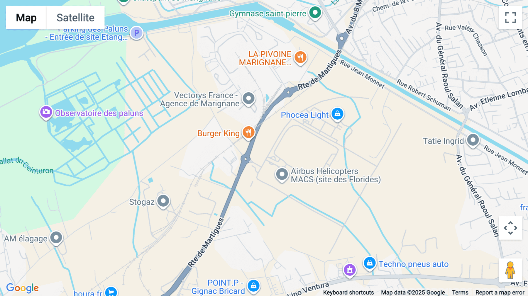 Click for interative map of 1 Rue Jacqueline Auriol, Marignane