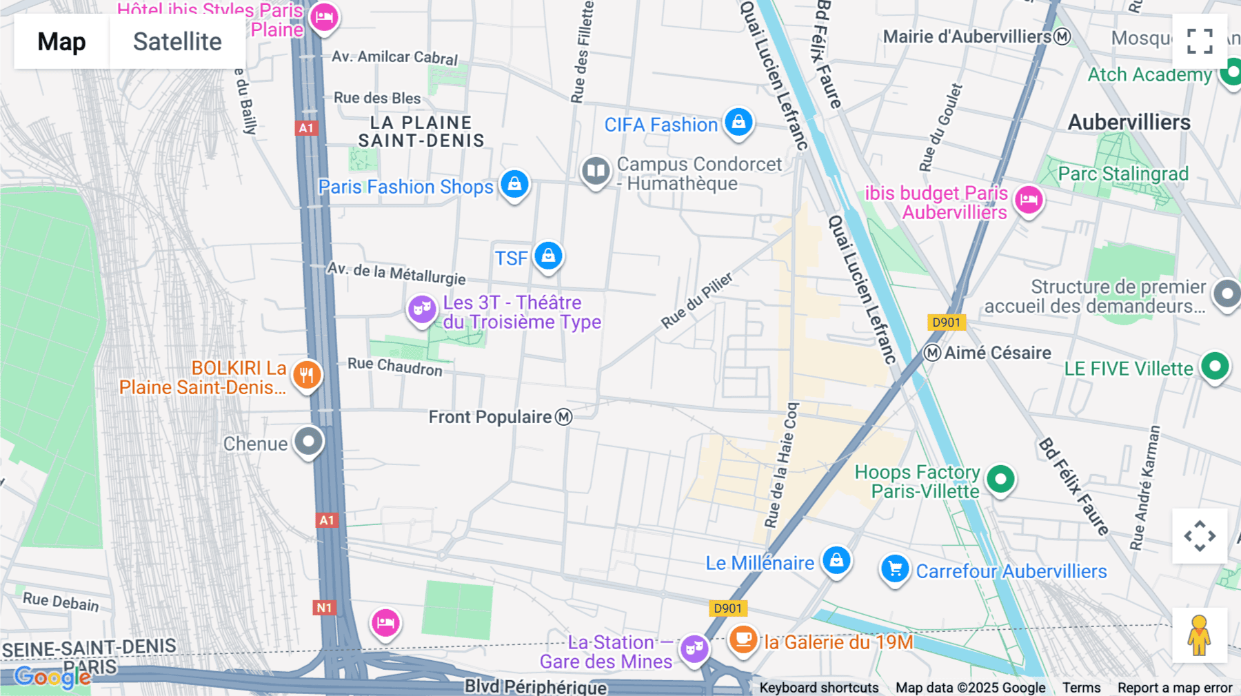 Click for interative map of 29 Rue Du Pilier, Aubervilliers