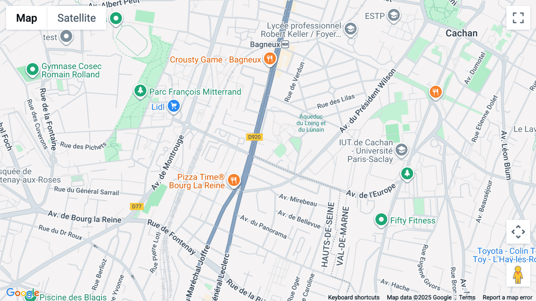 Click for interative map of 191 Avenue Aristide Briand, Cachan