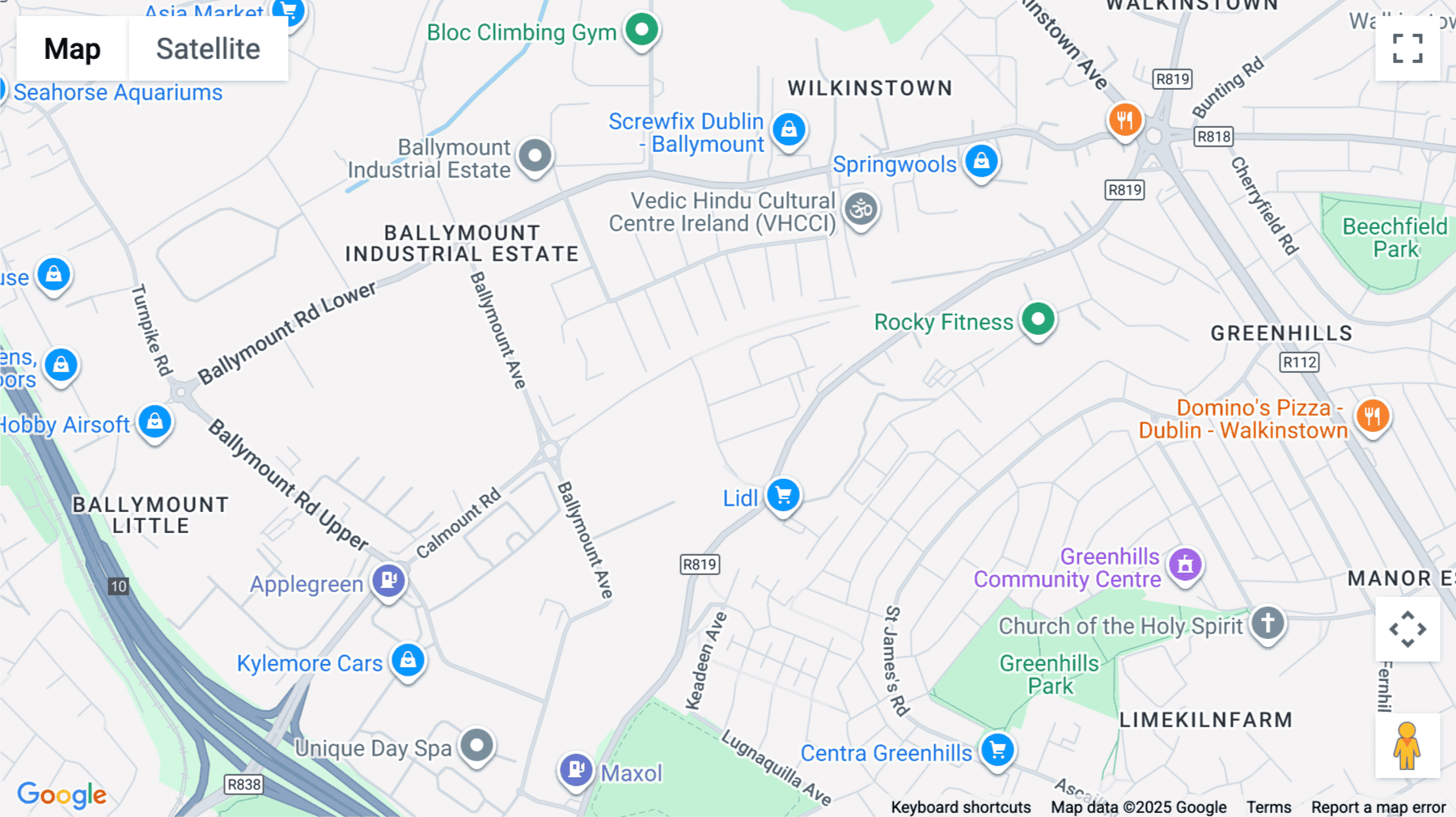 Click for interative map of G1 Calmount Park, Ballymount, Dublin