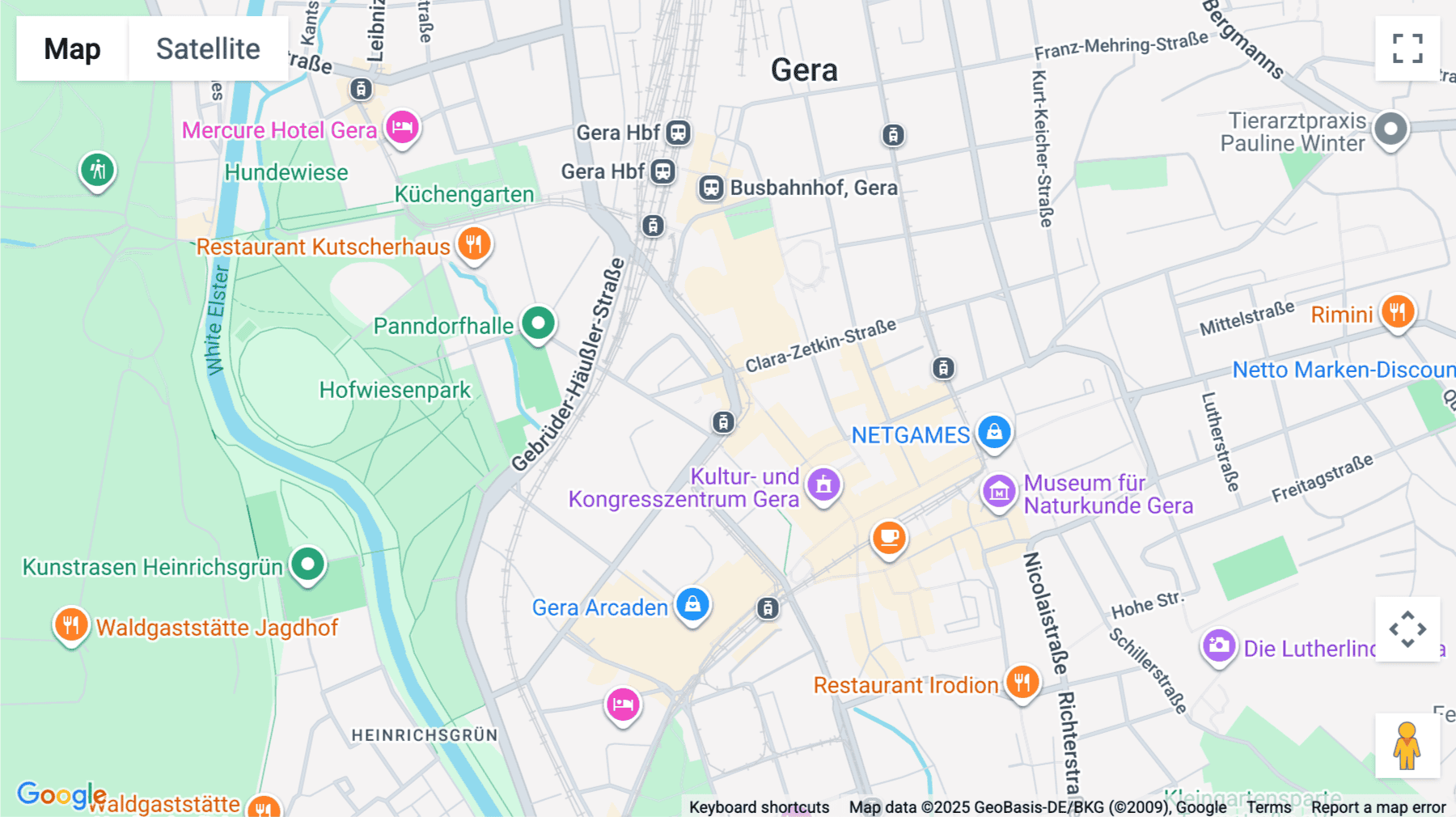 Click for interative map of Puschkinplatz 6, Gera