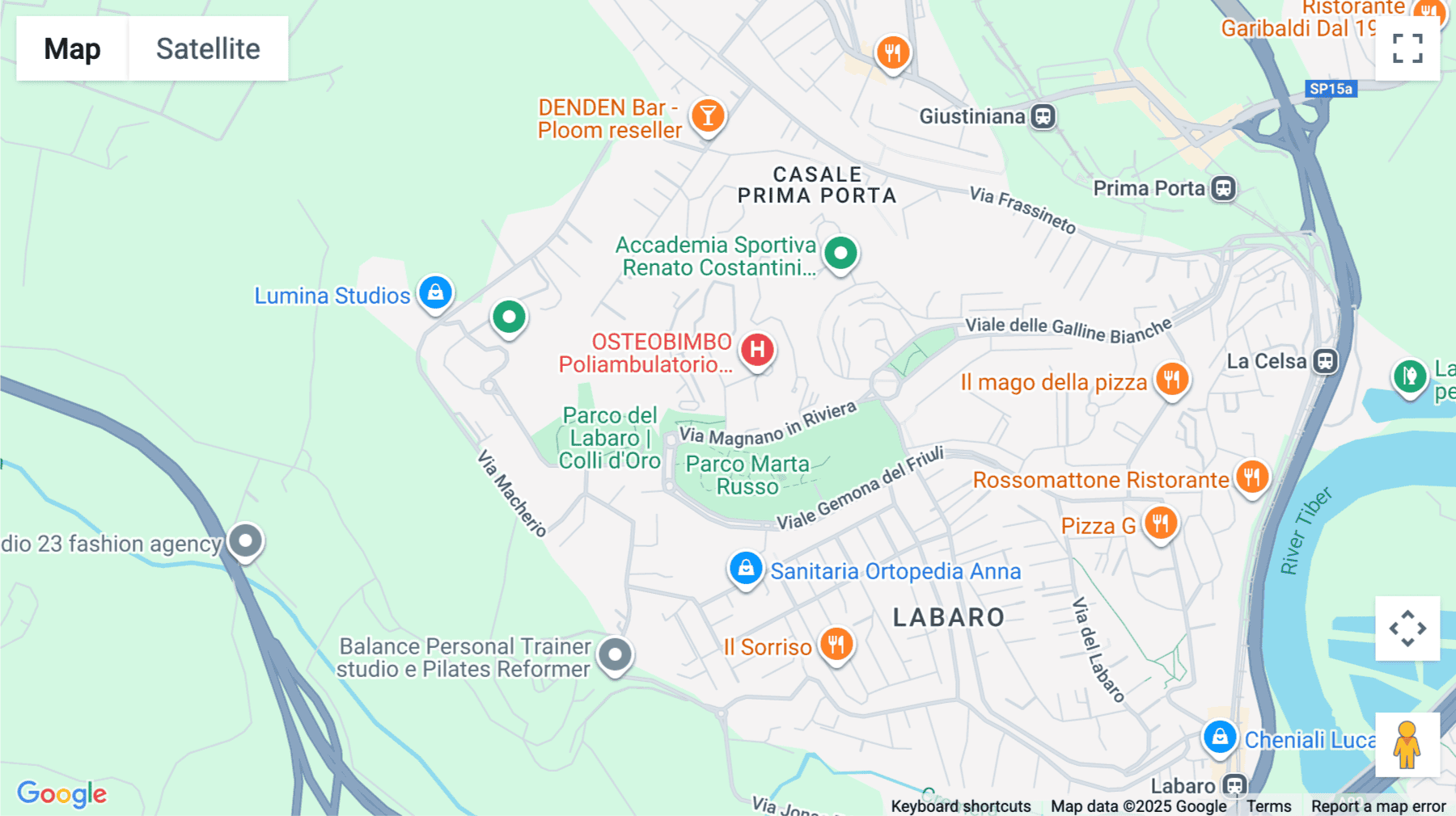 Click for interative map of Via del Clauzetto 12, Rome