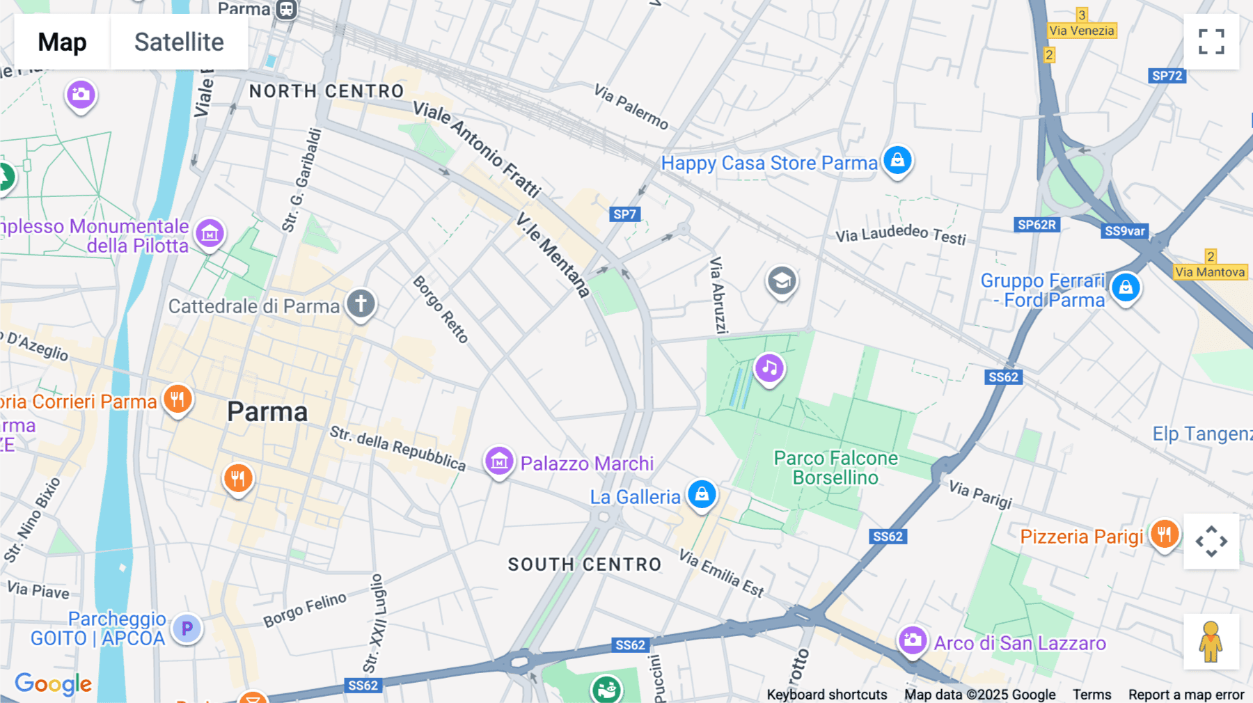 Click for interative map of Viale Tanara Faustino 20b, Parma