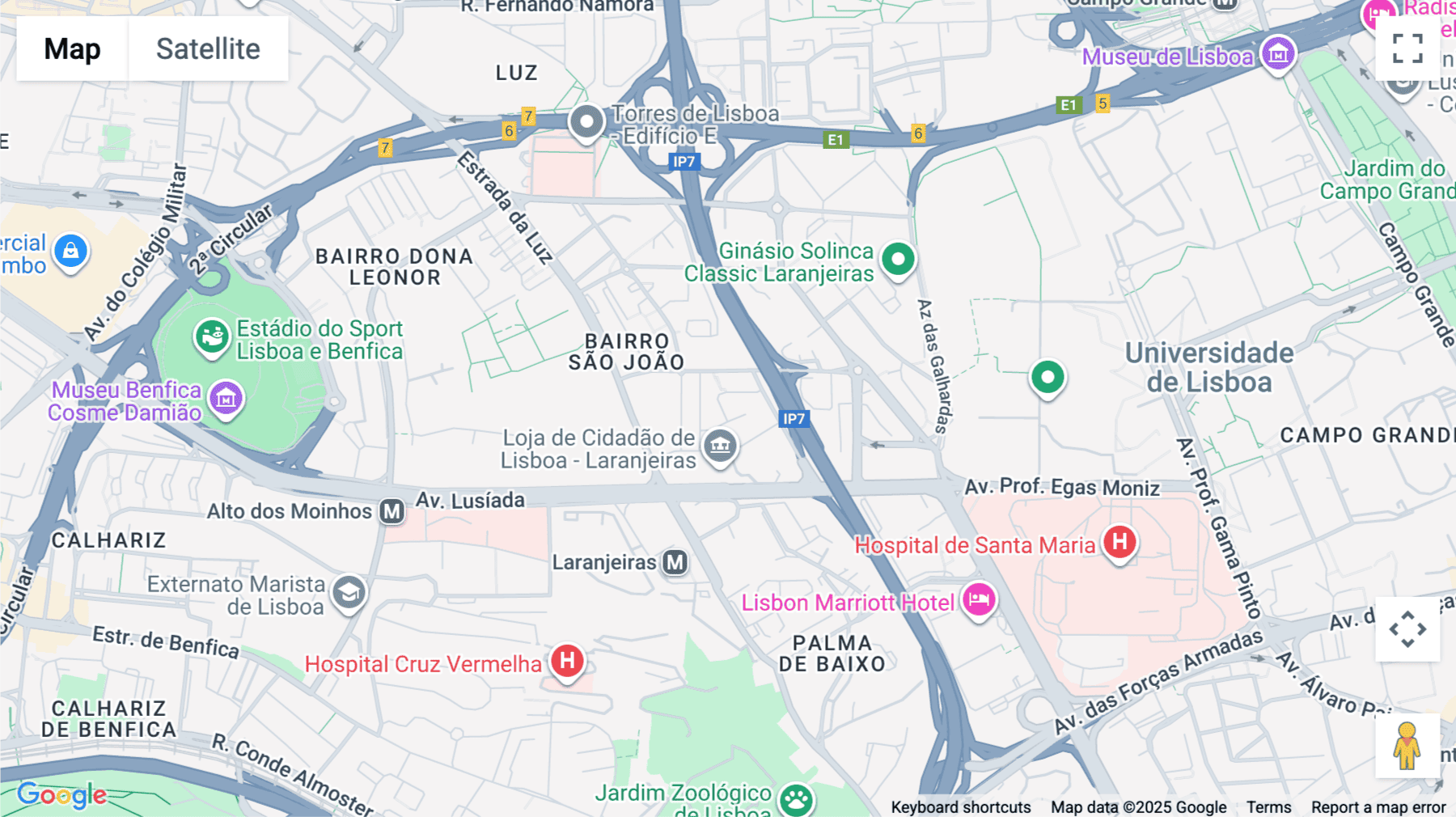Click for interative map of Rua Engenheiro Fernando Vicente Mendes 7B, Lisbon