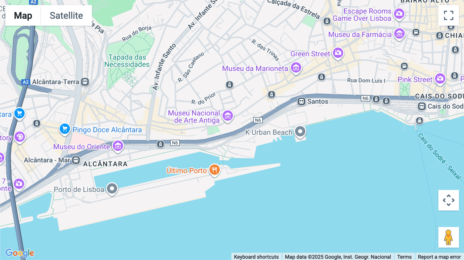 Click for interative map of Avenida 24 de Julho 98, Lisbon
