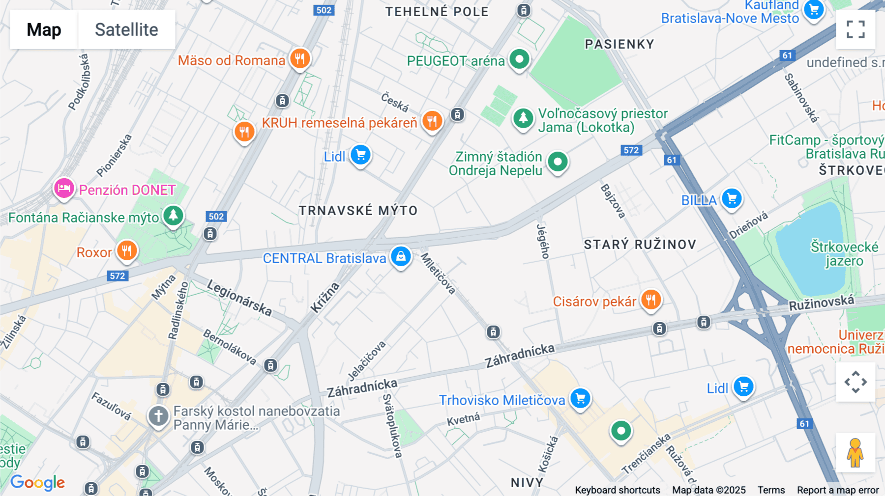 Click for interative map of Metodova 8, Ružinov Slovakia, Bratislava