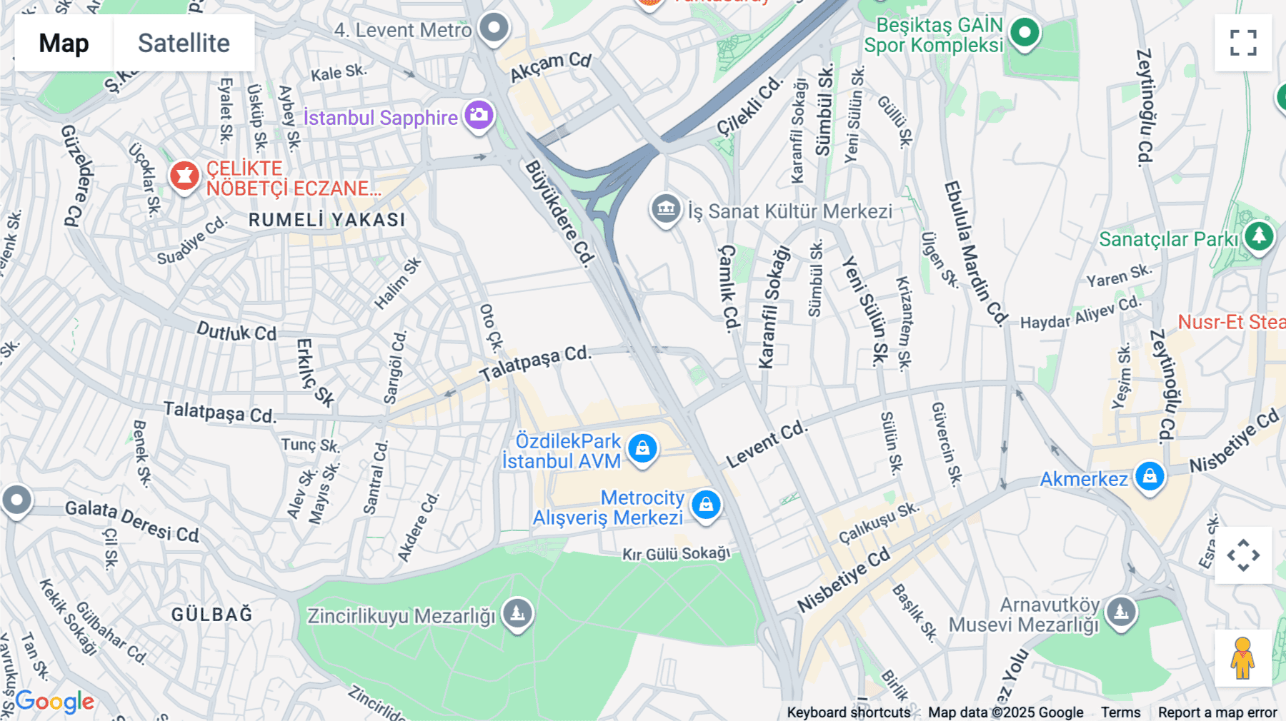Click for interative map of 195, Büyükdere Caddesi, Esentepe, Büyükdere Cd. No: 195, 34394 Şişli/İstanbul, Istanbul
