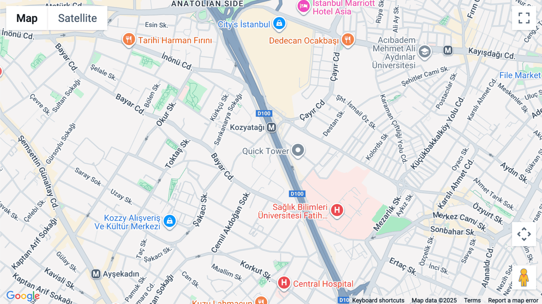 Click for interative map of Değirmen Sokak, Kozyatağı, Değirmen Sk. No: 18 D: 198, 34742 Kadıköy/İstanbul, Istanbul