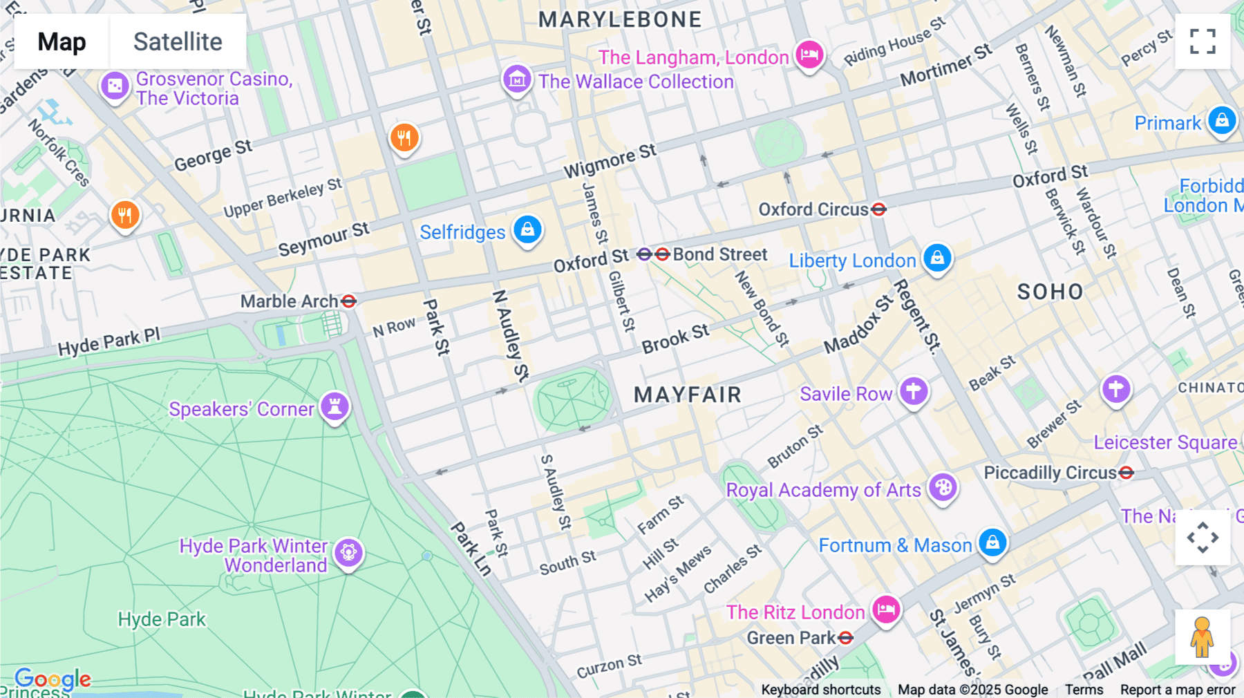 Click for interative map of 84 Brook Street, London