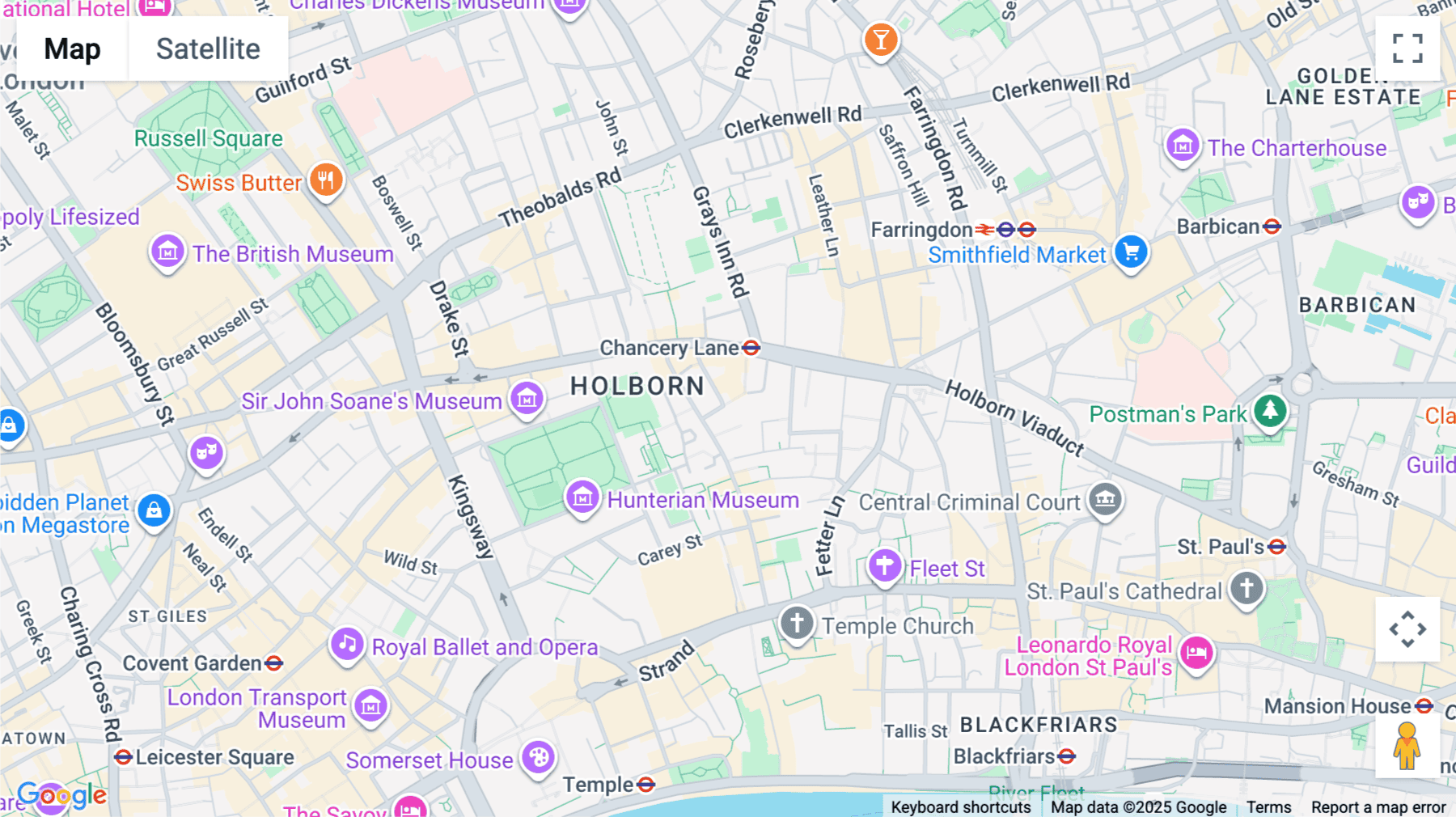 Click for interative map of 25 Southampton Buildings, Central Court, London