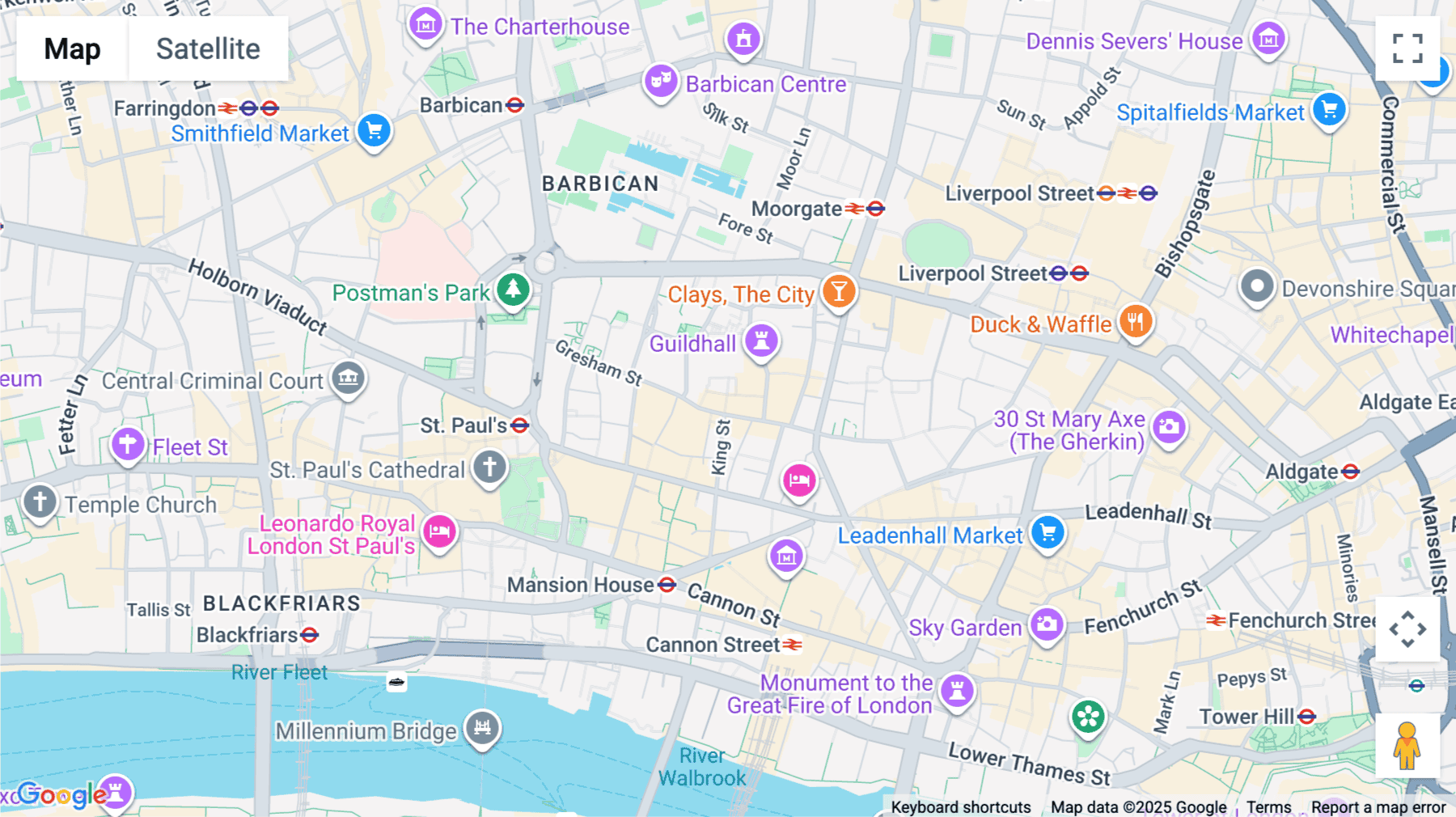 Click for interative map of 85 Gresham Street, London