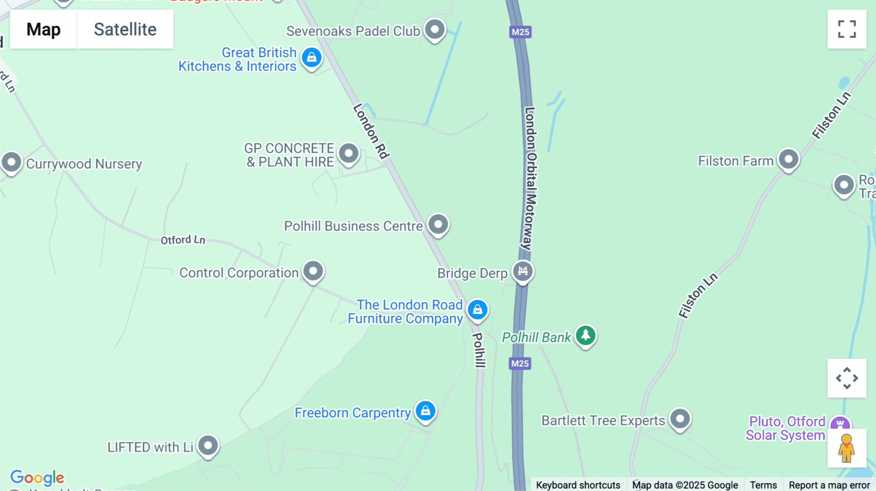 Click for interative map of London Road, Polhill, Halstead