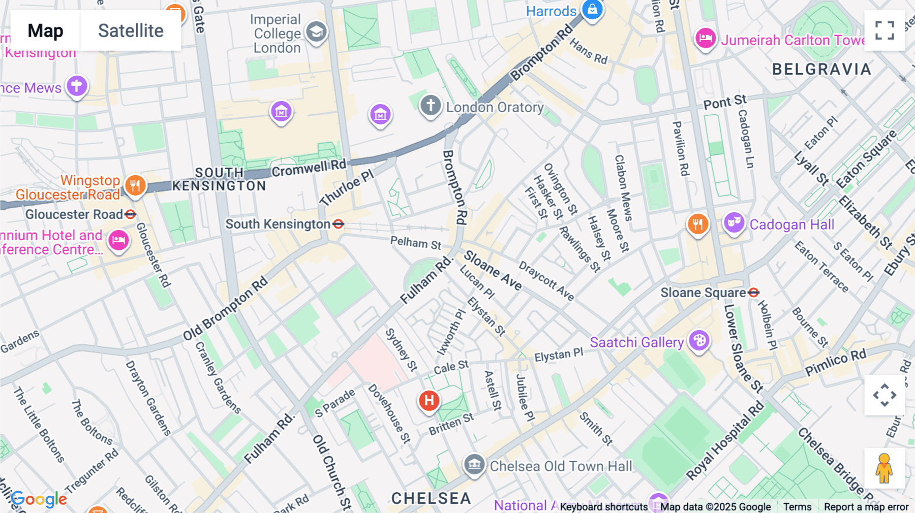 Click for interative map of 81 Fulham Road, London