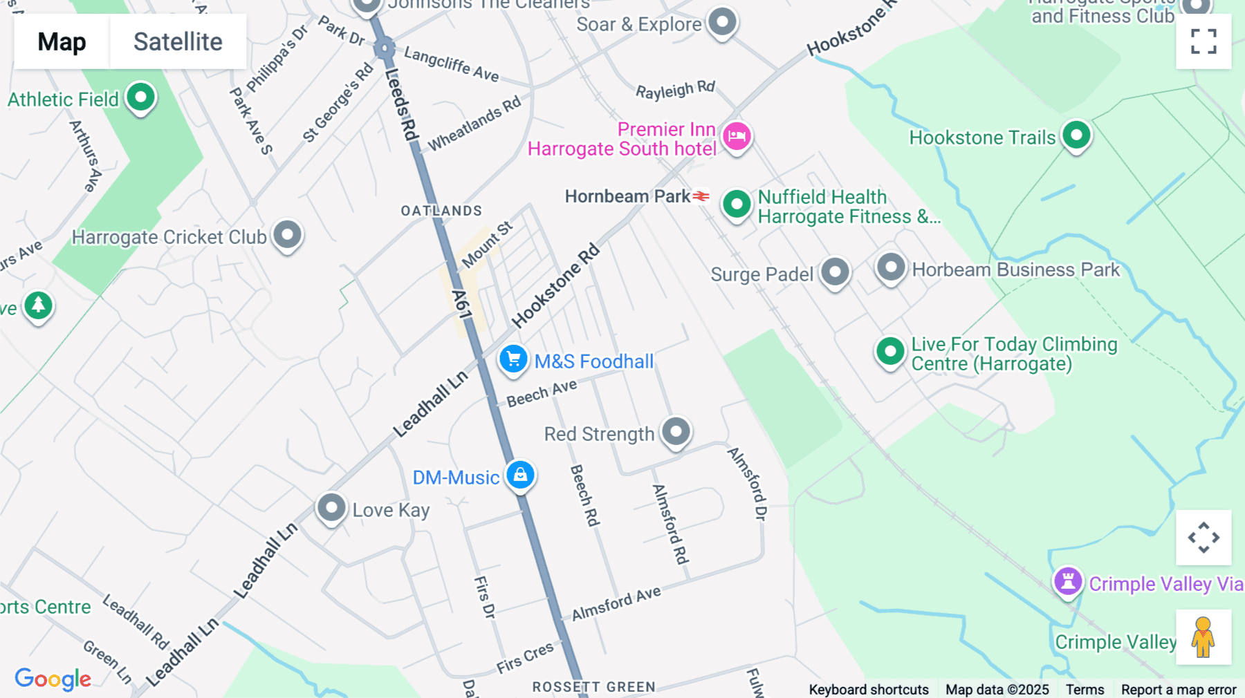 Click for interative map of Hammerain House, Hookstone Avenue, Harrogate