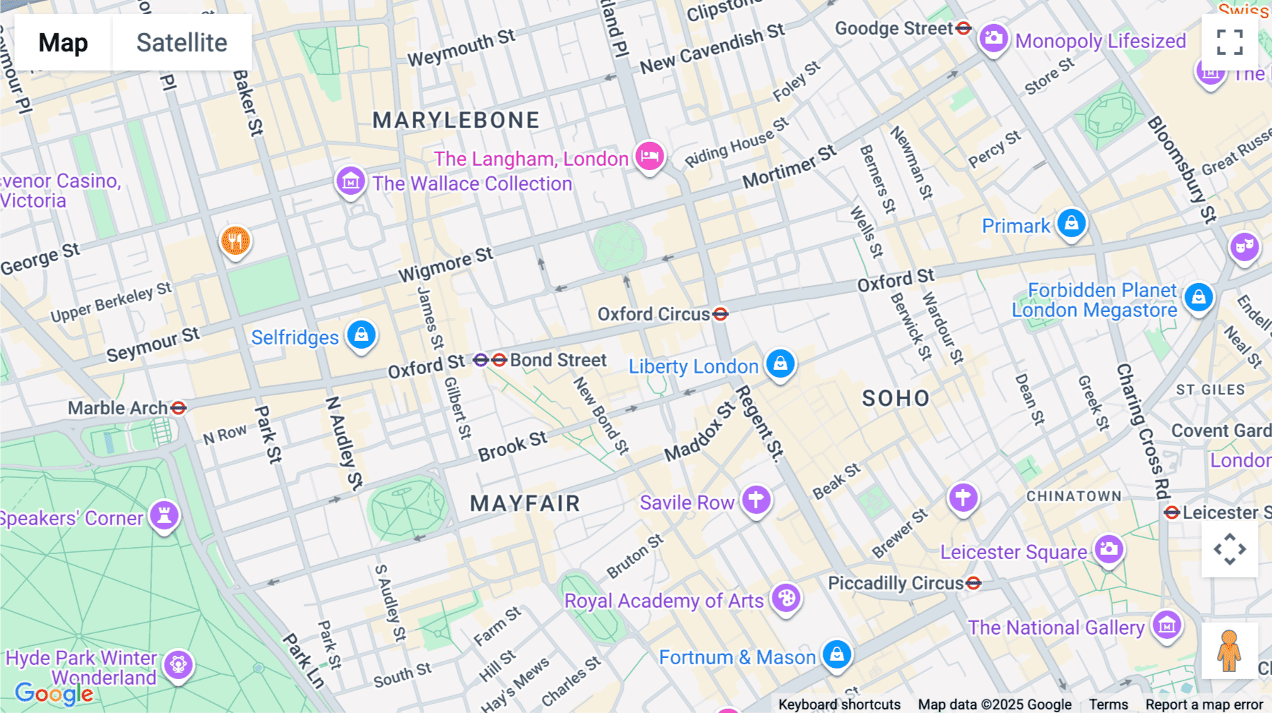 Click for interative map of 15, Hanover Square, London