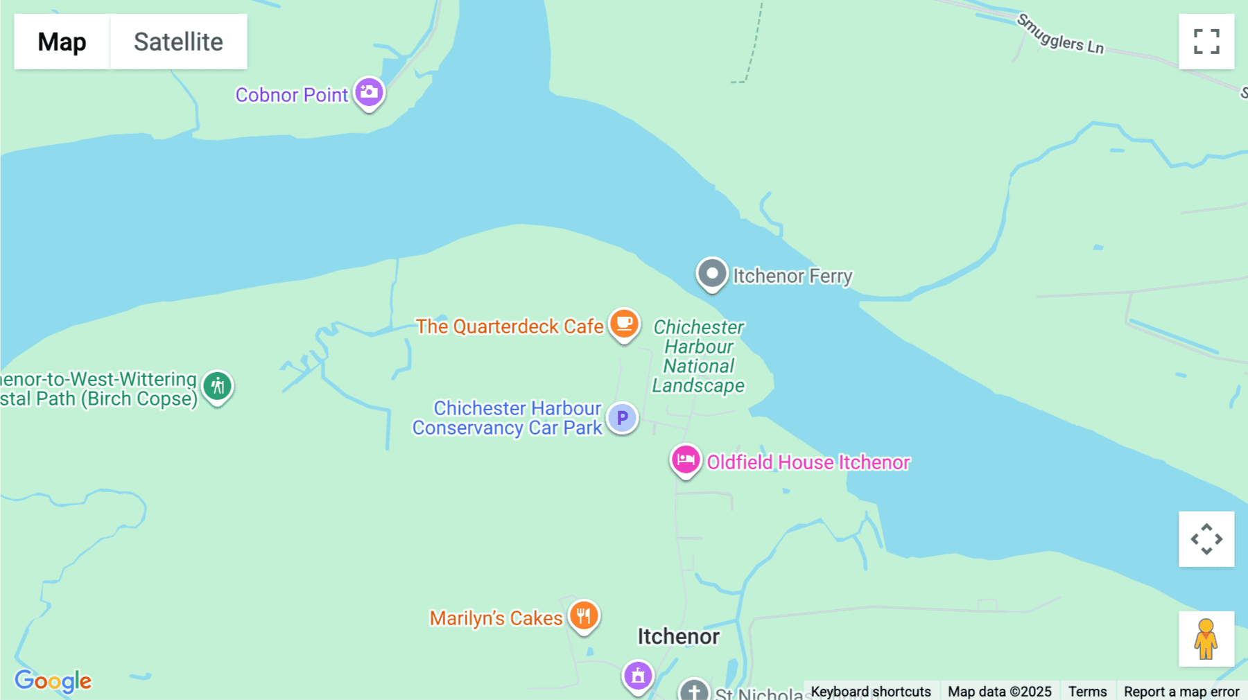 Click for interative map of Northshore, Itchenor, Chichester