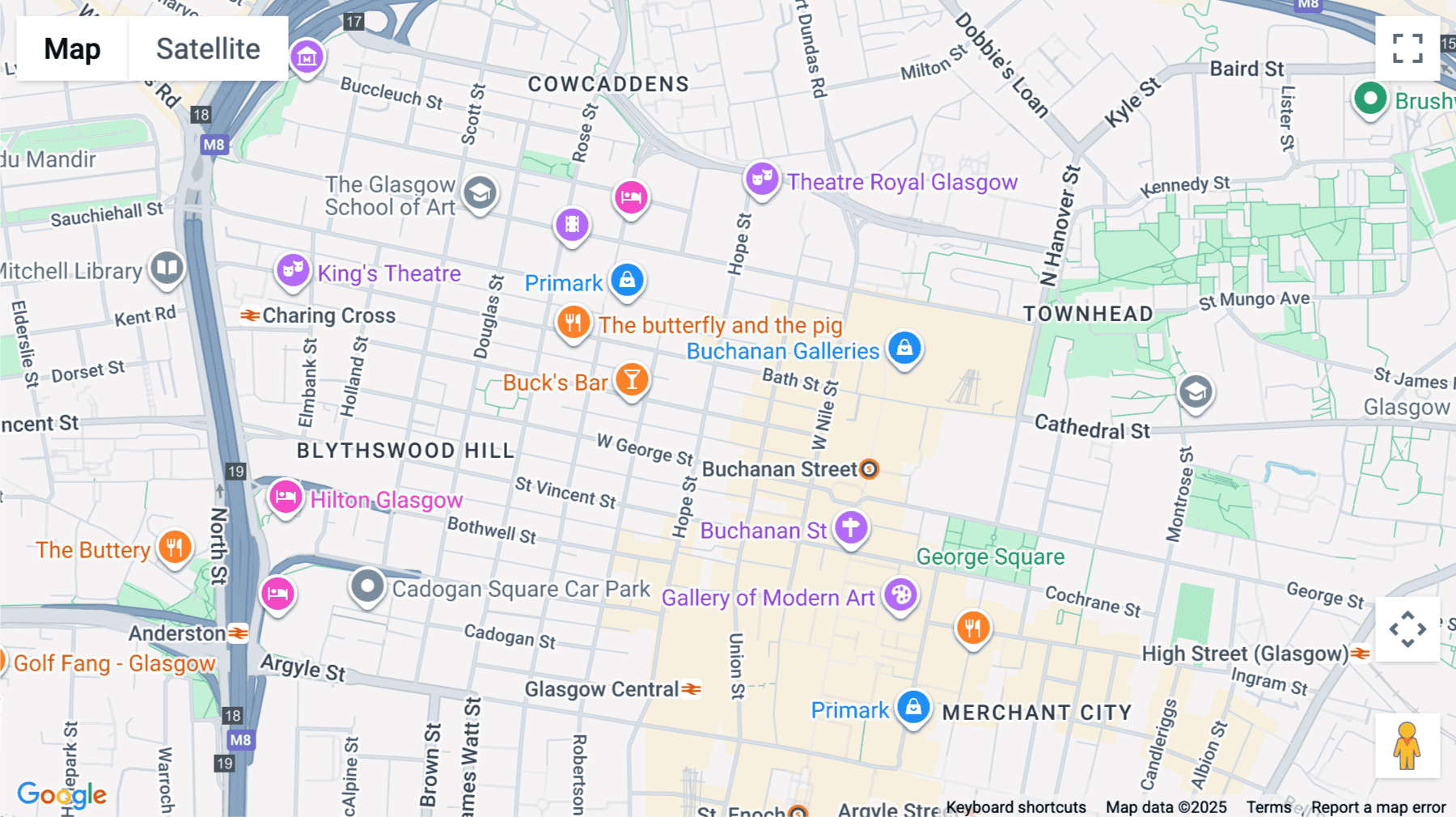 Click for interative map of 70 West Regent Street, Glasgow