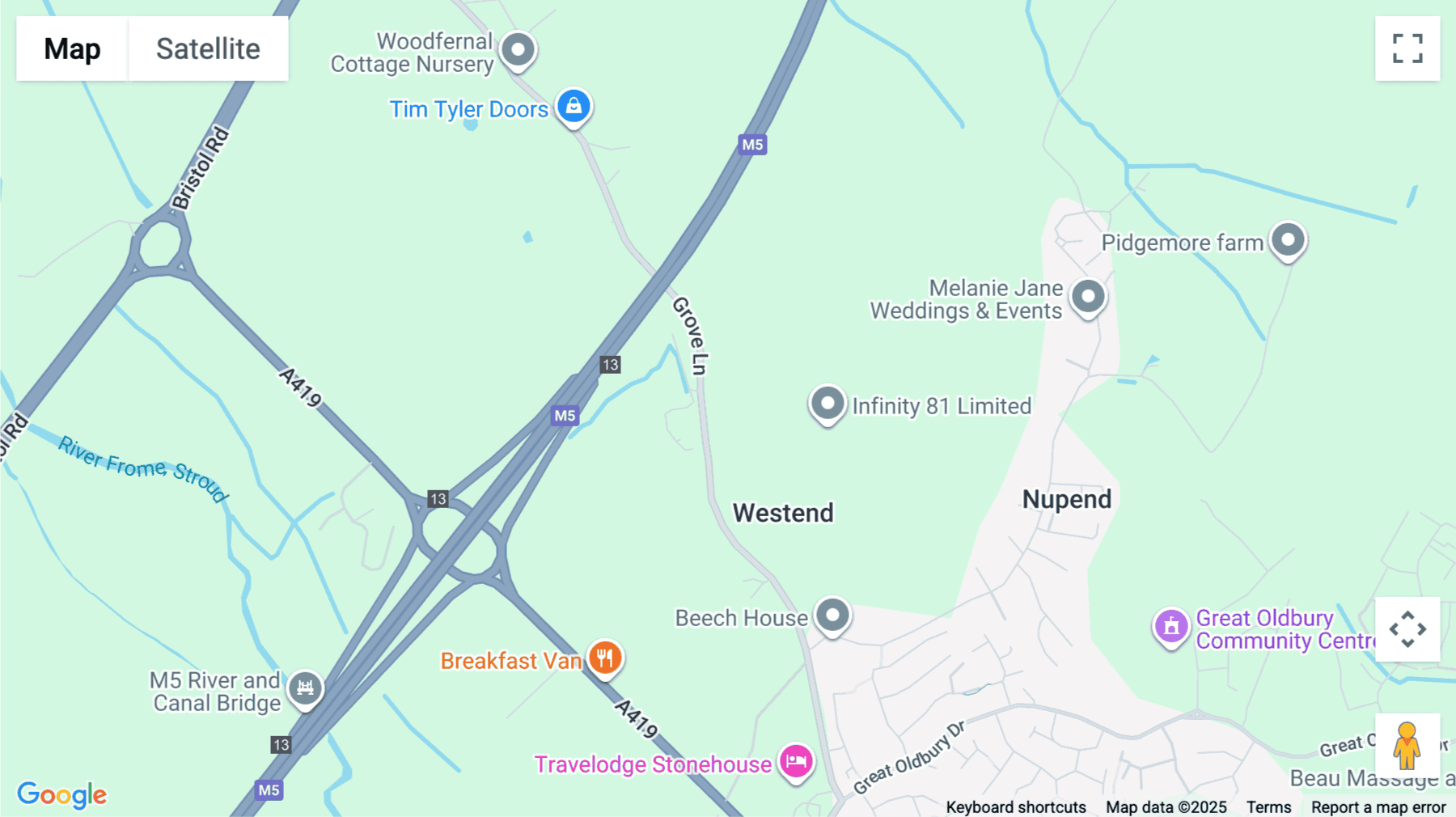 Click for interative map of Stonehouse, Stroud