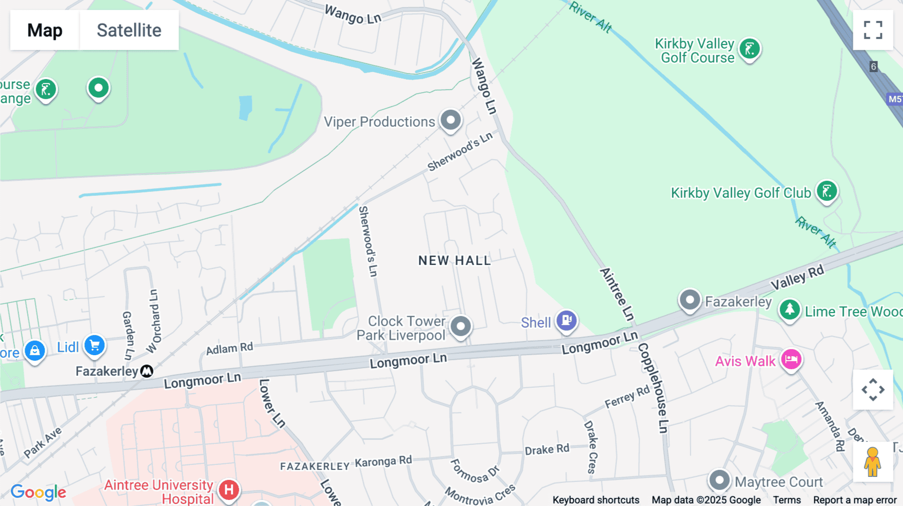 Click for interative map of Clock Tower Park, Longmoor Lane, Liverpool