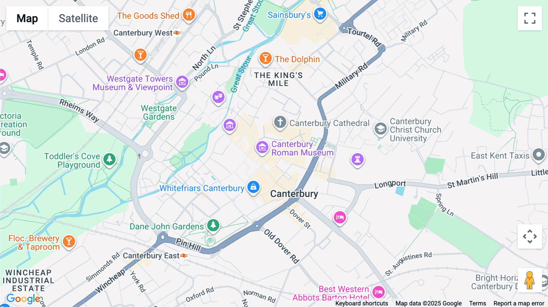 Click for interative map of 6, 8 Longmarket, Canterbury