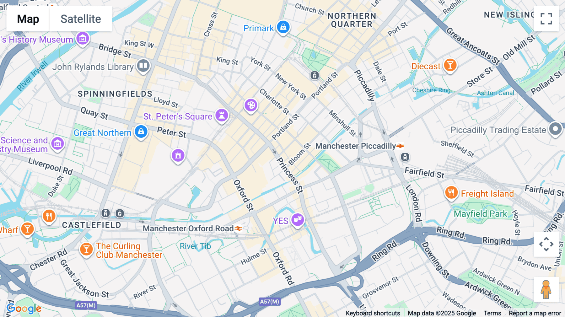 Click for interative map of 101 Princess Street, Manchester