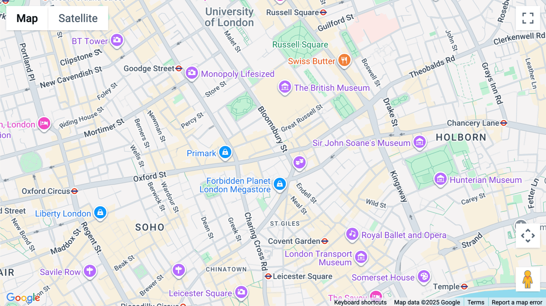 Click for interative map of 78, New Oxford Street, London