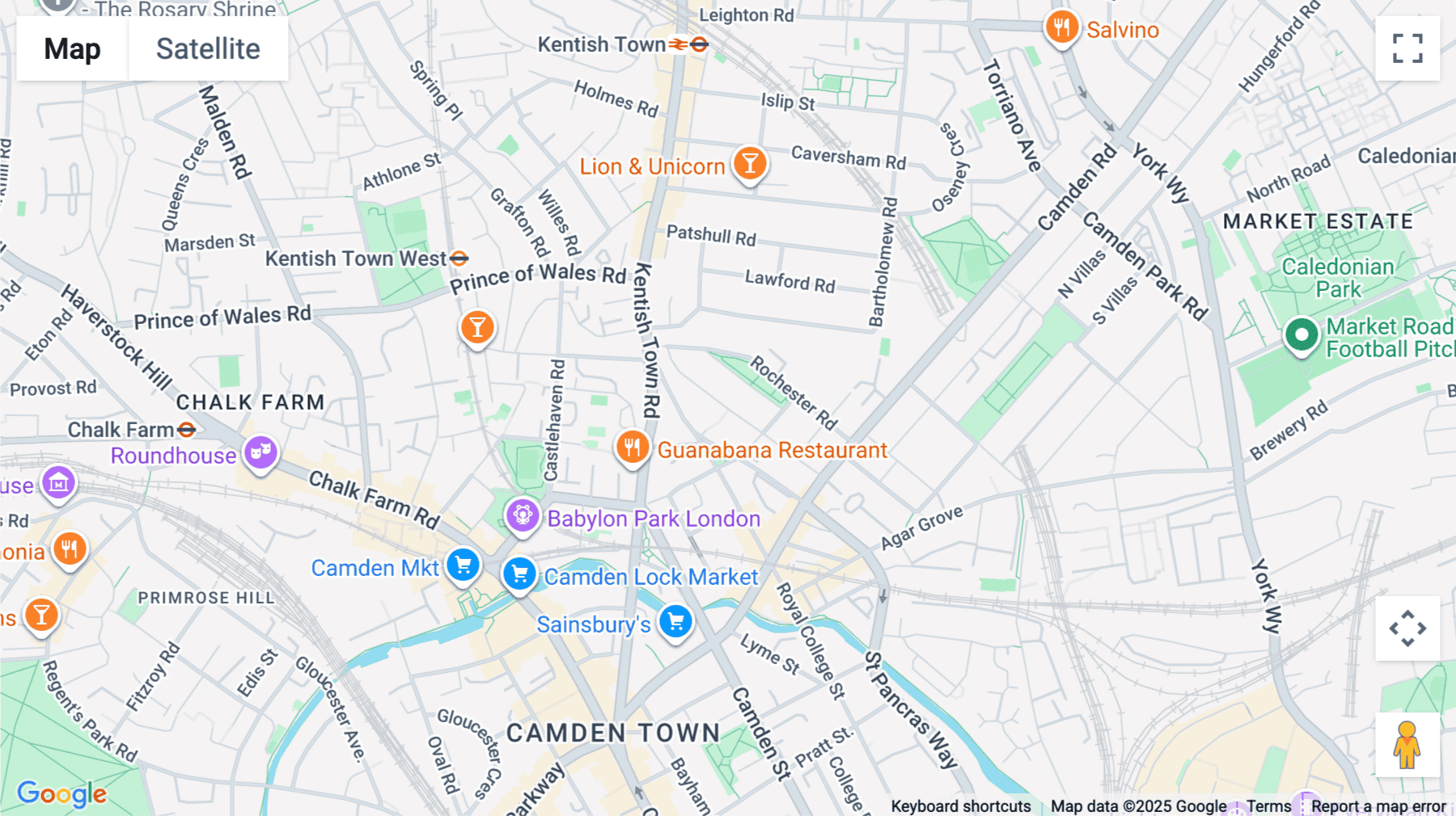 Click for interative map of Rochester Place, London