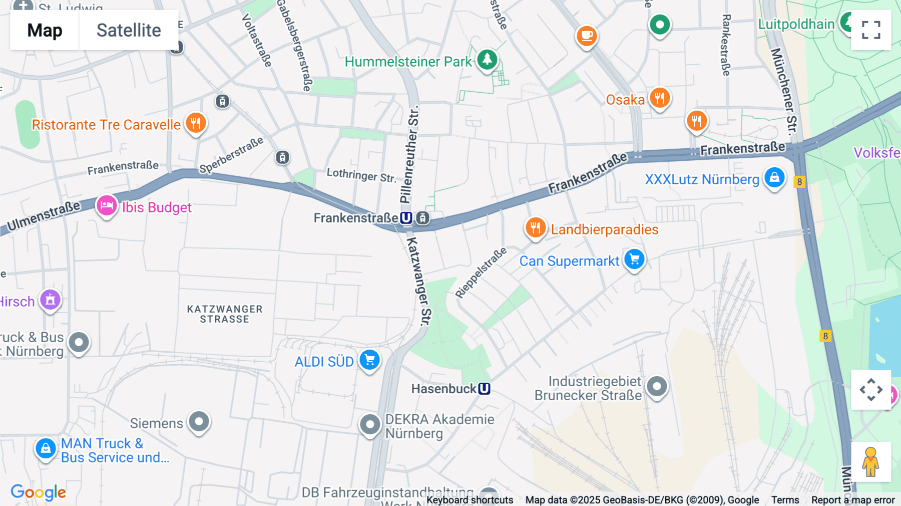 Click for interative map of 152, Frankenstraße, Süd, Nuremberg