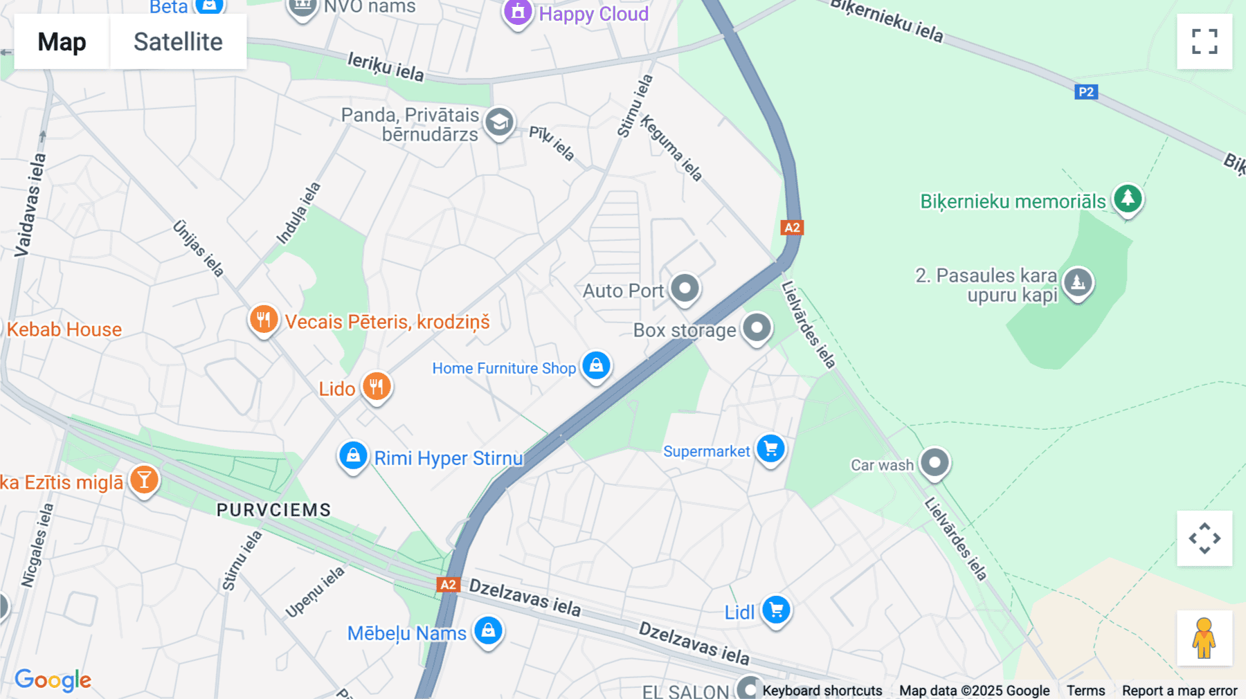 Click for interative map of Gunāra Astras iela 1C, Riga