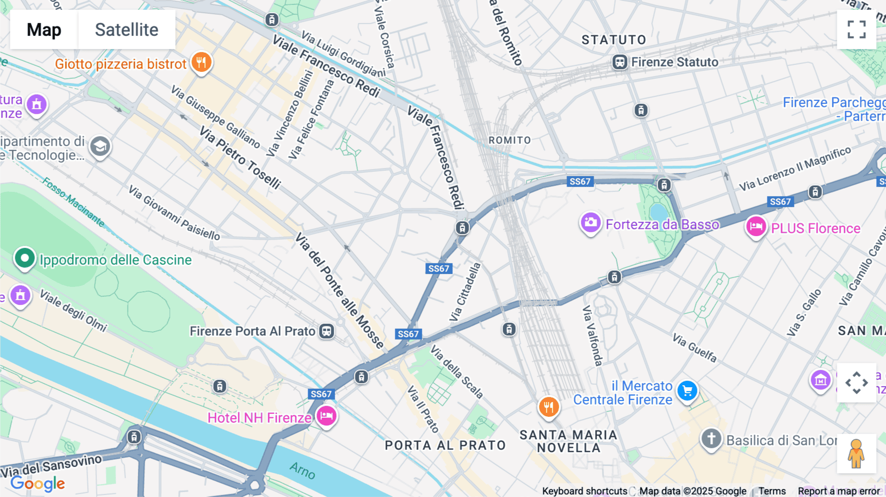 Click for interative map of 55, Viale Belfiore, Florence