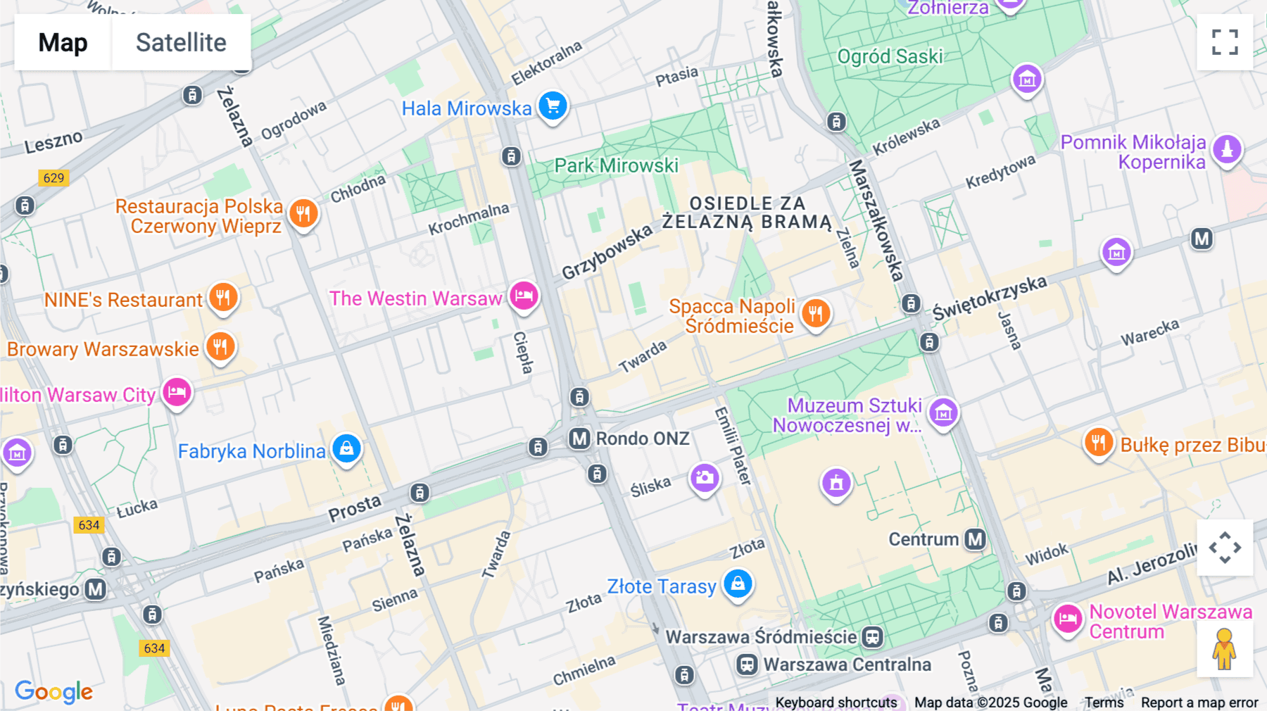 Click for interative map of Twarda 14/16, Warsaw